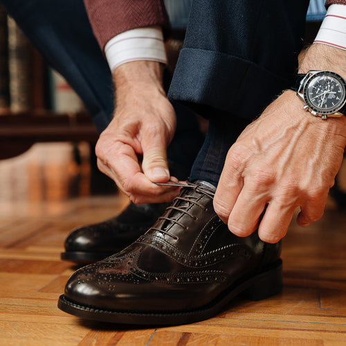 Men's Goodyear wingtip leather Oxford shoe