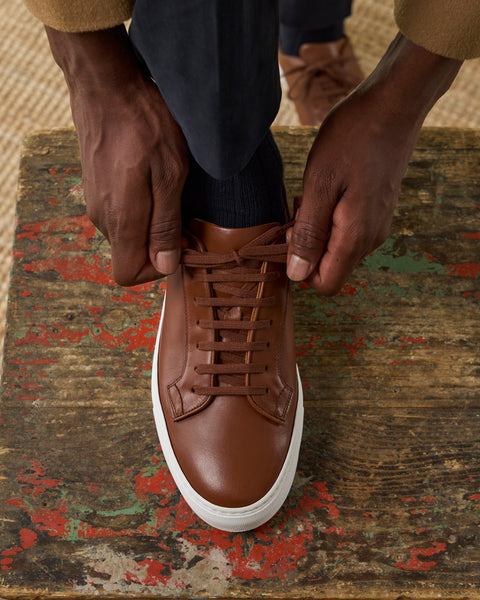 Men's brown leather artisanal Sneakers | Velasca Men's brown leather artisanal Sneakers | Velasca