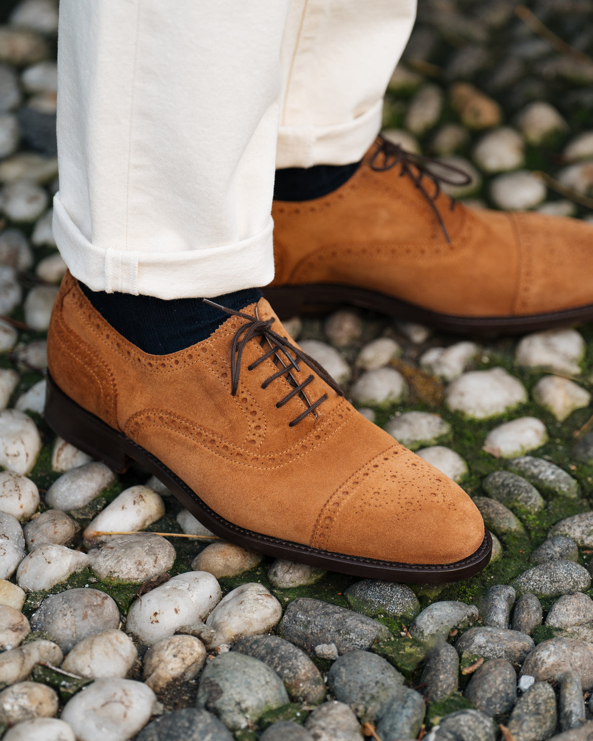 Men's suede leather Oxford shoes