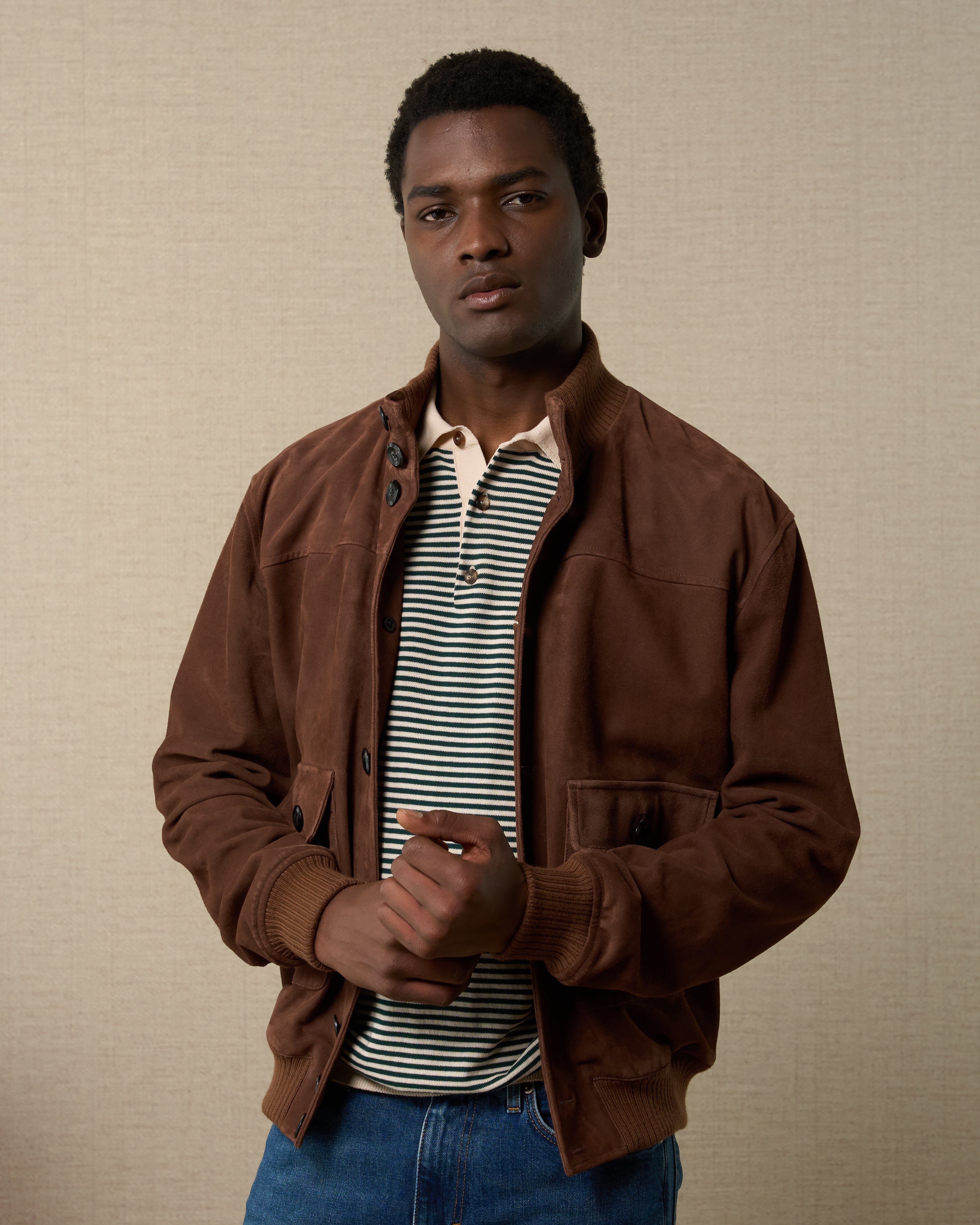 ジャケット・アウター Italy Suede Leather Bomber Jacket 50 Light brown suede bomber jacket, Made in Italy | Velasca