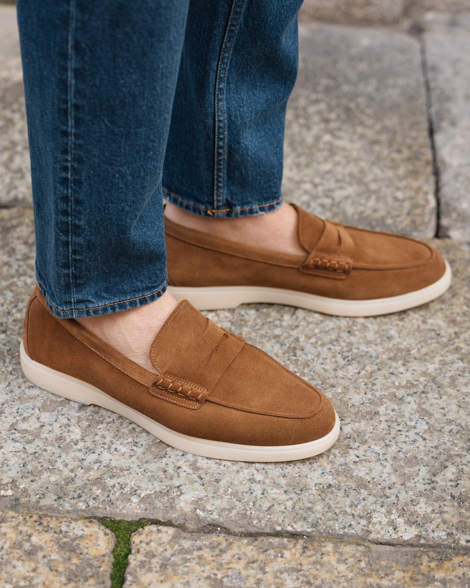 Velasca | Brown leather summer loafer, entirely Made in Italy display picture 3
