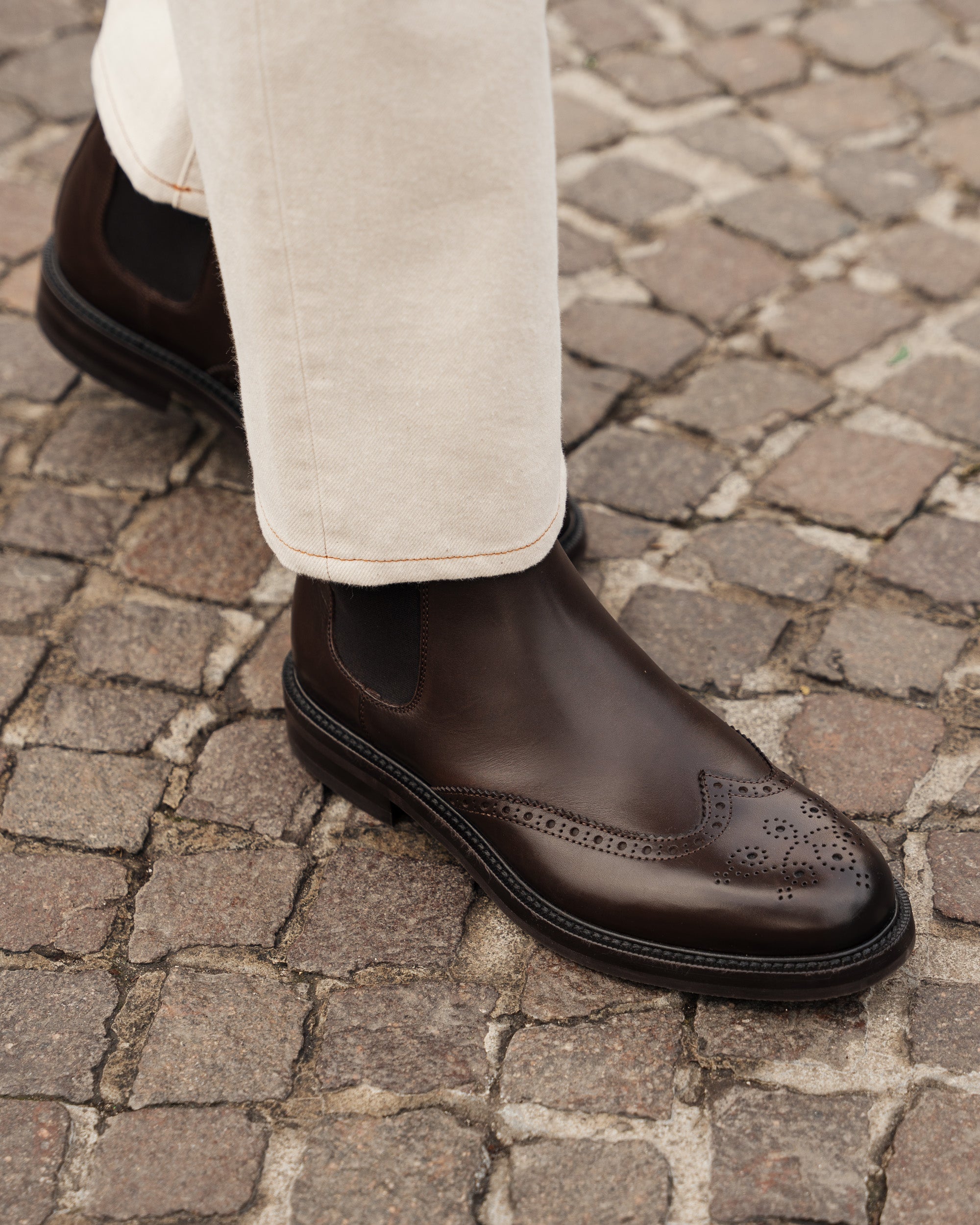 55mm Tire Leather Beatle Boots
