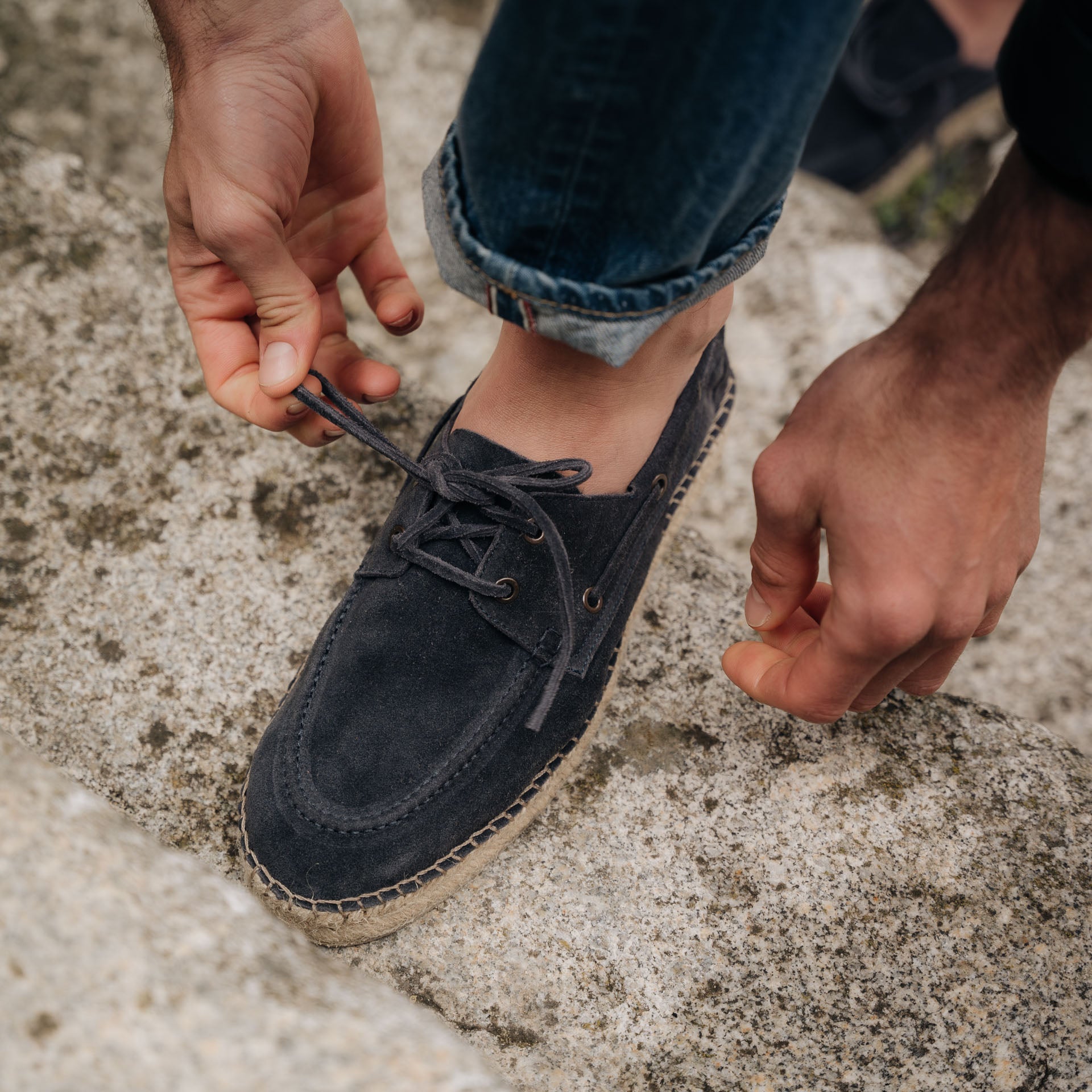 Mens espadrilles with laces shop
