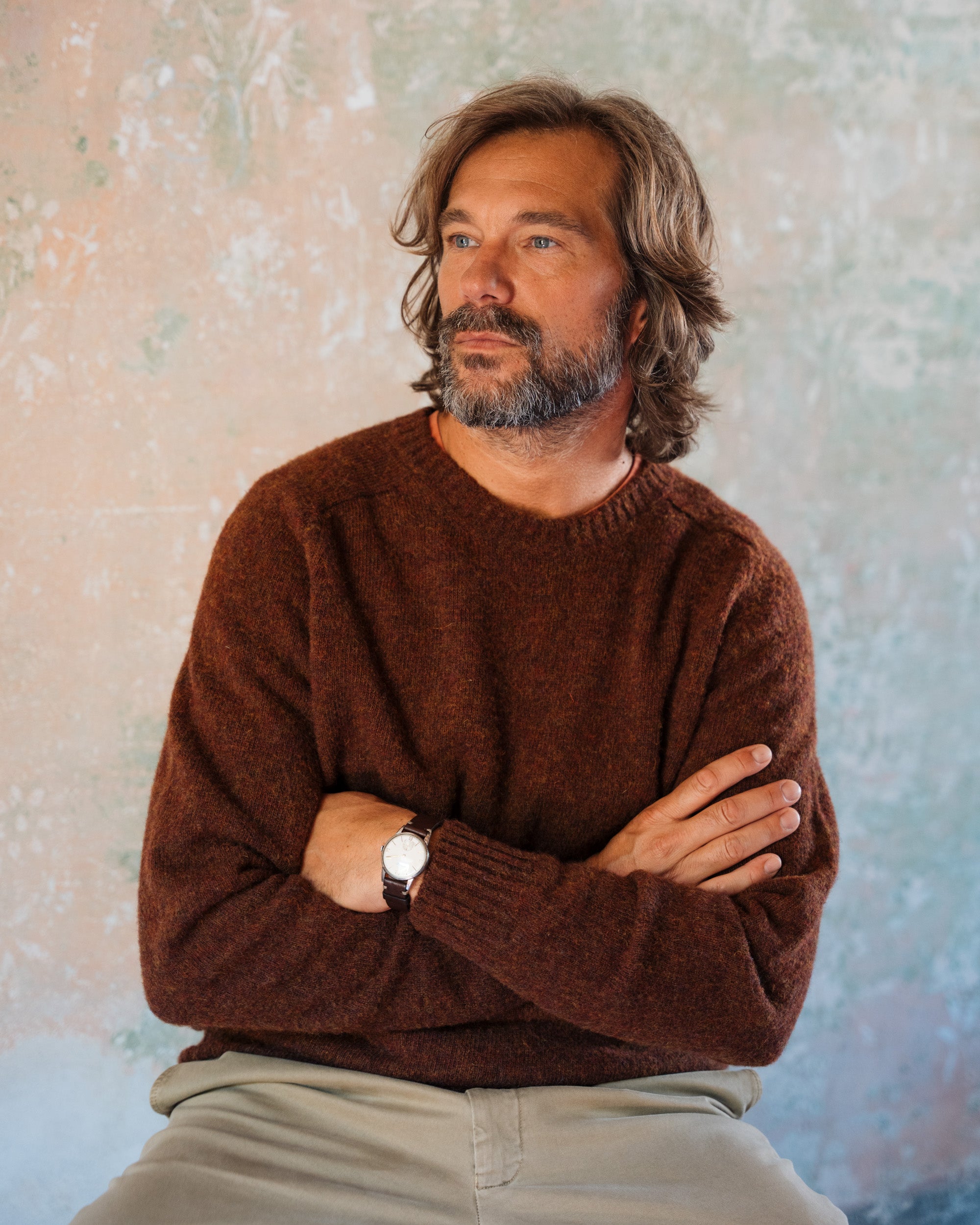Men's sweater, 100% Shetland wool. Made in Italy | Velasca