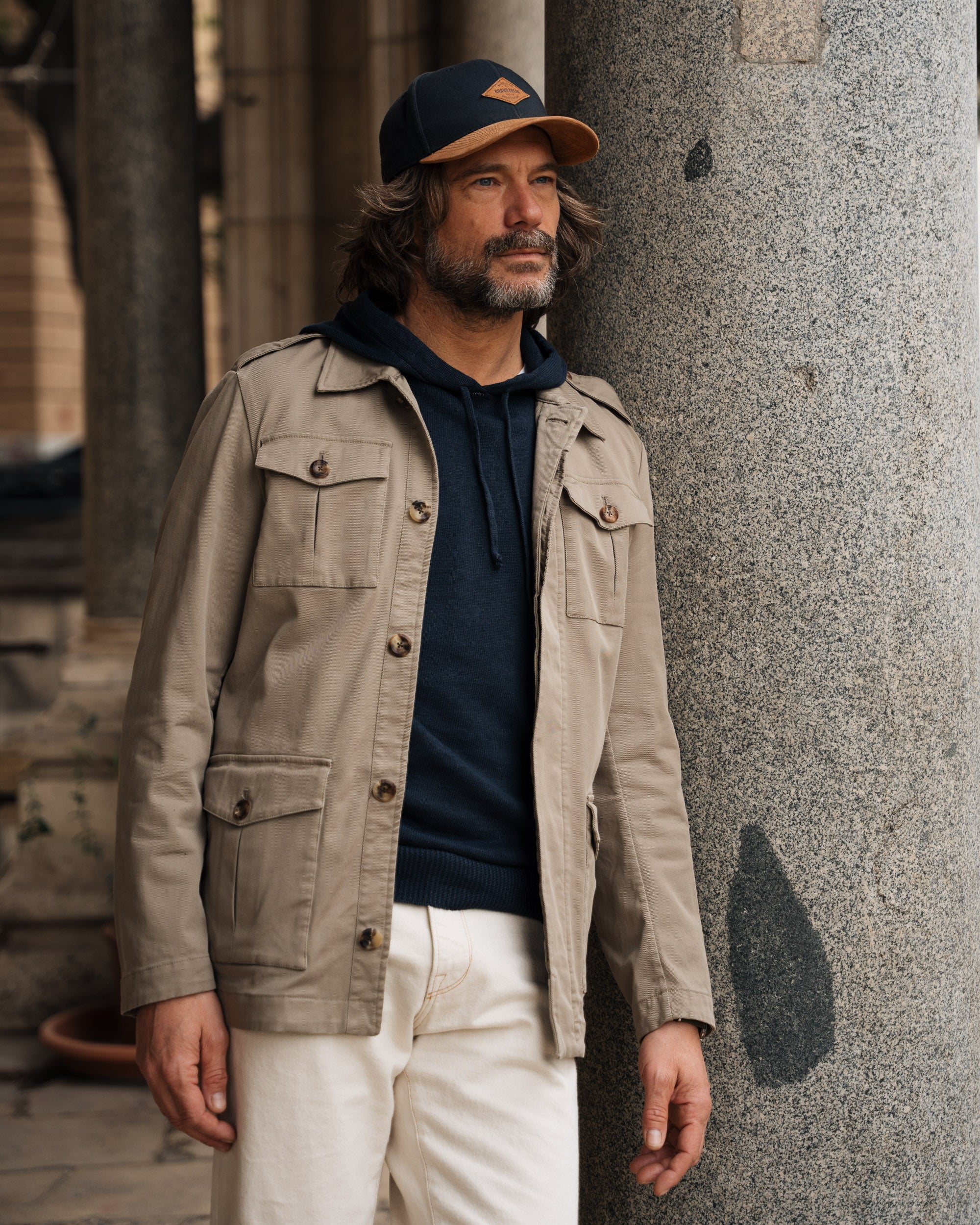 Unlined taupe field jacket, Made in Italy | Velasca