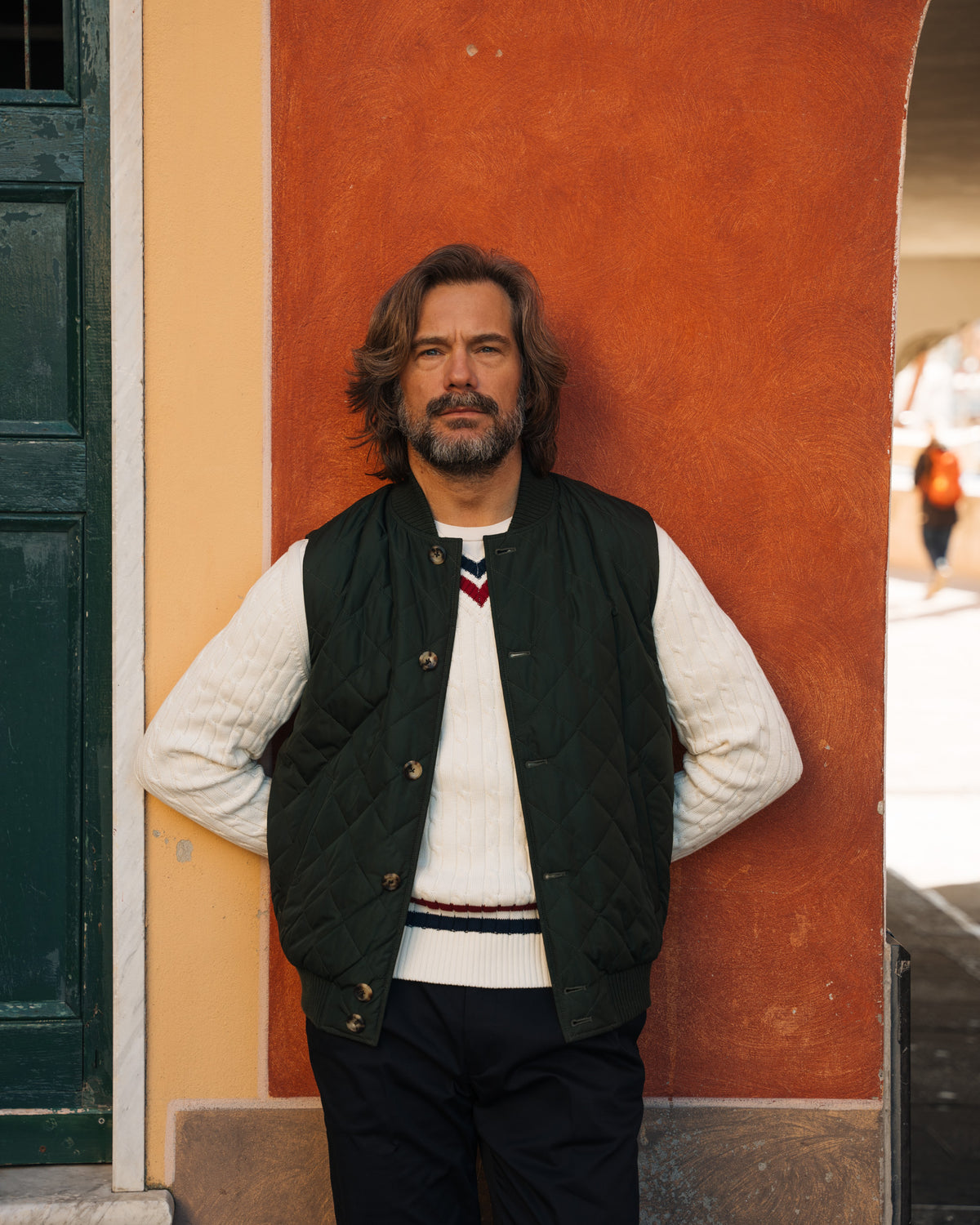 Green quilted sleeveless jacket, Made in Italy | Velasca