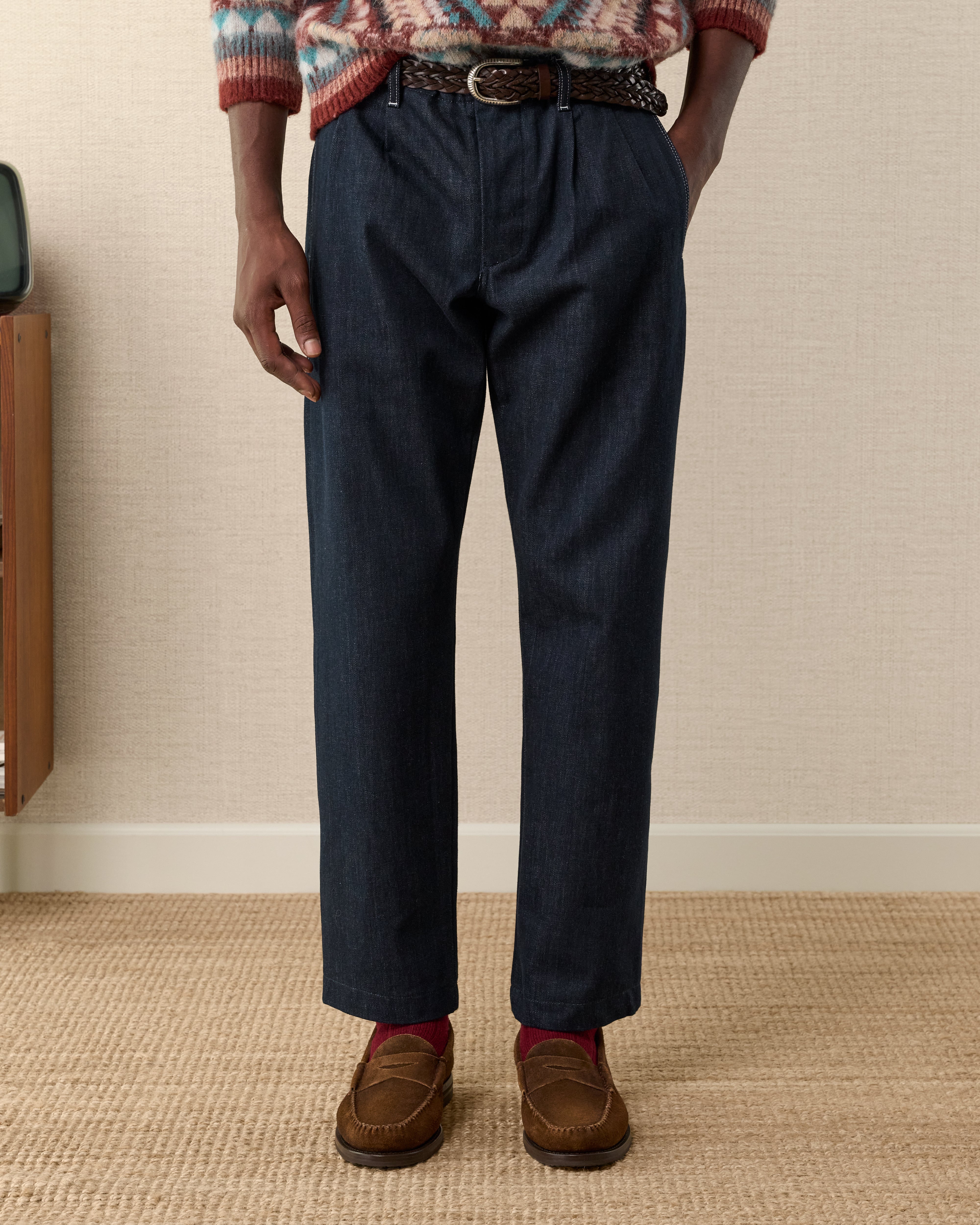 Men's indigo cotton jeans, Made in Italy | Velasca x A. Candiani