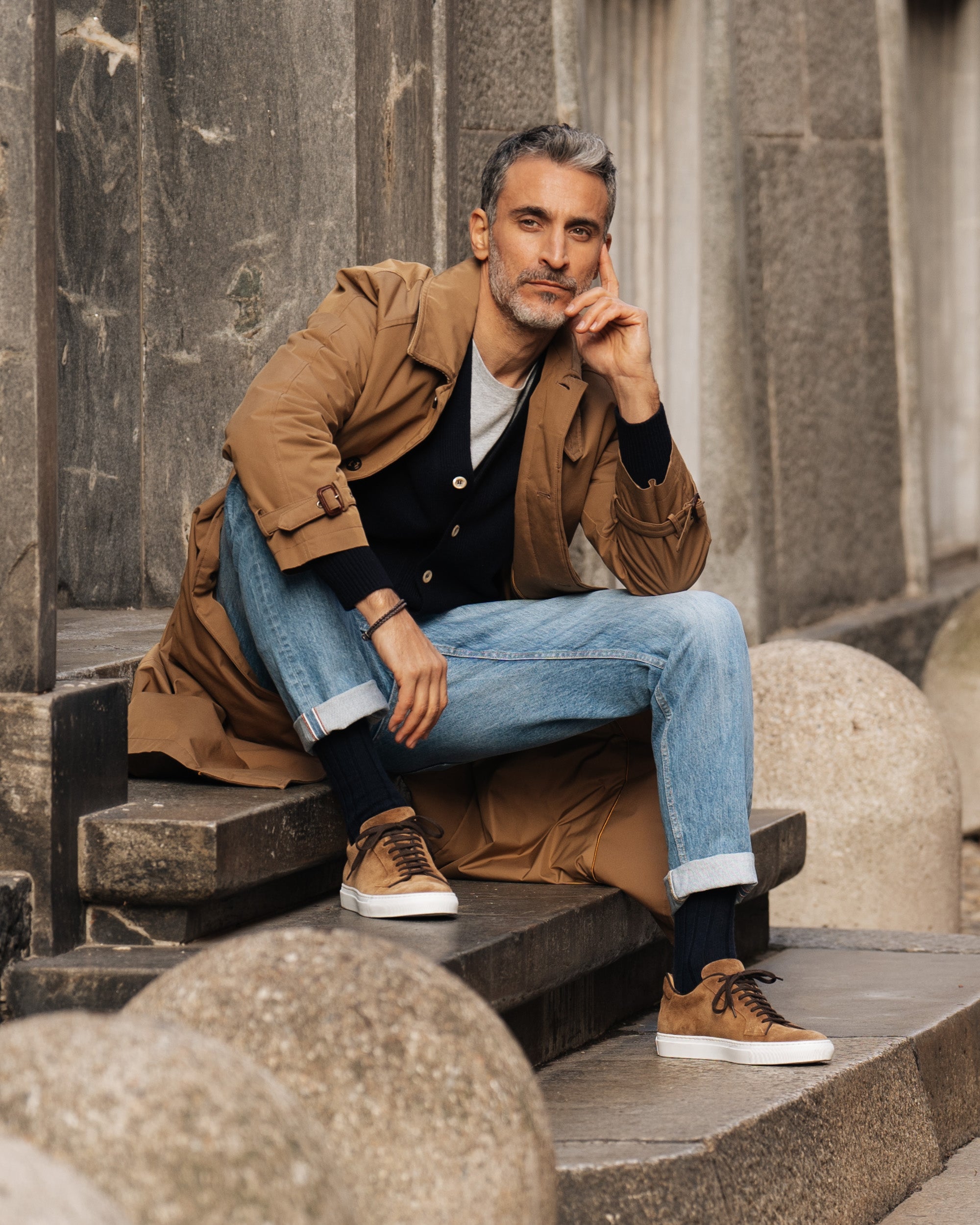 Sneakers daim homme cheap