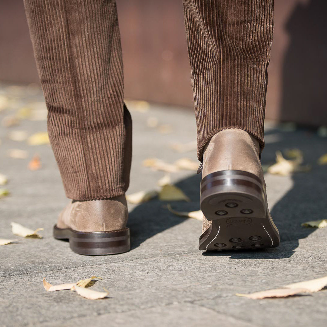 Men's grey suede leather Boots | Velasca