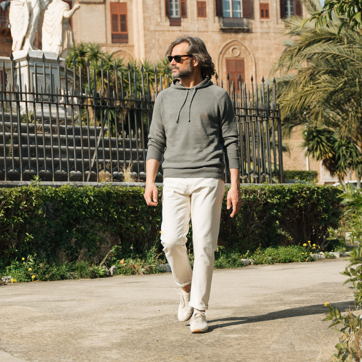 Velasca | Vintage running sneakers, cream-coloured, Made in Italy