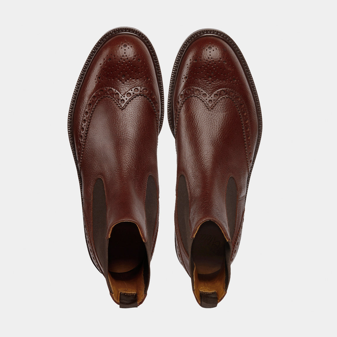 Burgundy Chelsea ankle boot in hammered leather | Velasca