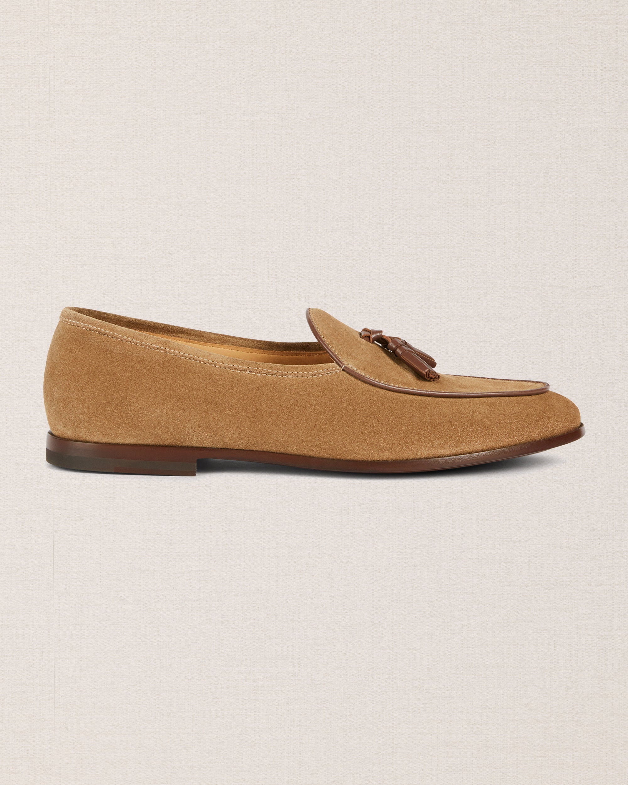 Velasca | Beige leather tassel loafer. Made in Italy