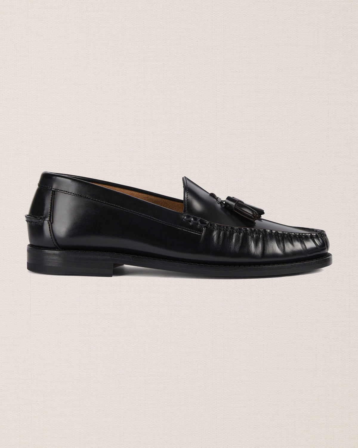 Velasca | Black leather tasseled loafers. Made in Italy