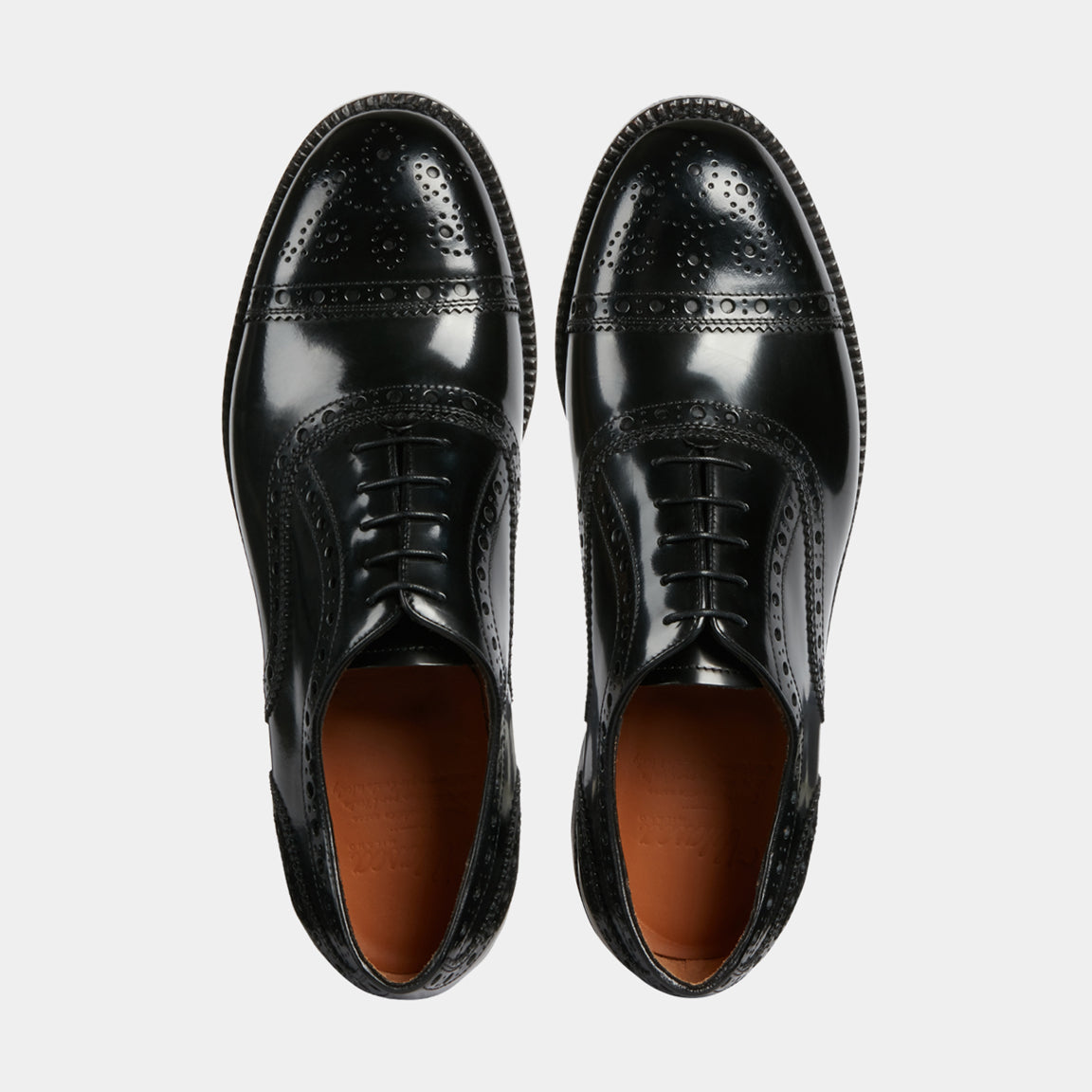 Men's Goodyear leather semi-brogue Oxford shoe | Velasca