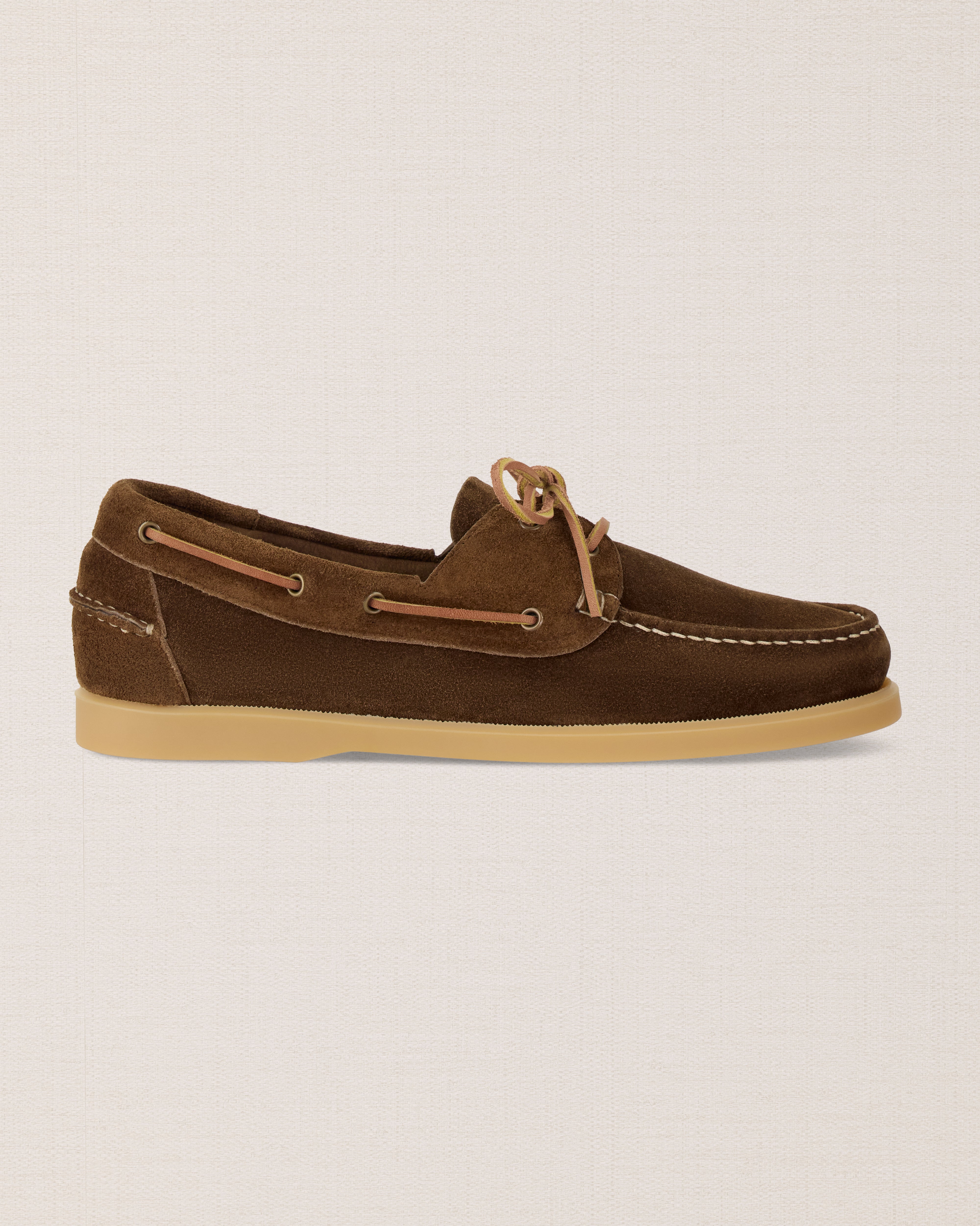 tobacco suede shoes brown leather boat shoes, Made in Italy soled shoes steps into the polish of The All Tobacco Suede Lightweight Penny Loafer