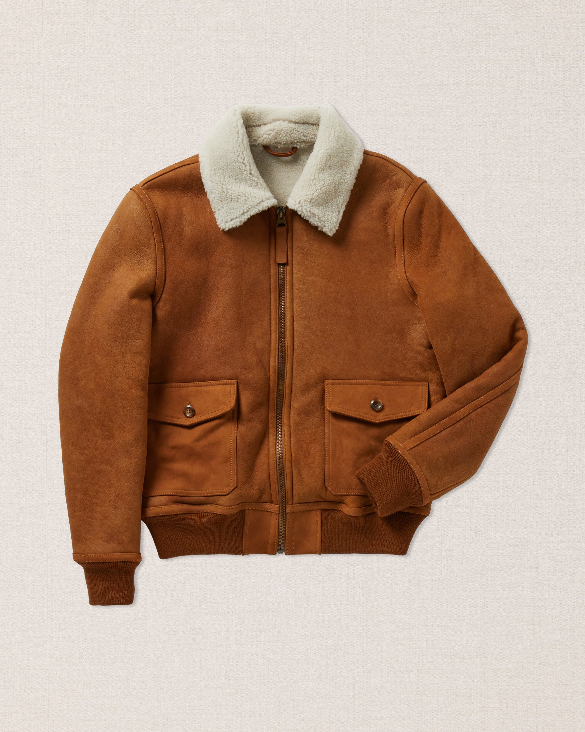 Light shearling leather men's jacket, Made in Italy | Velasca
