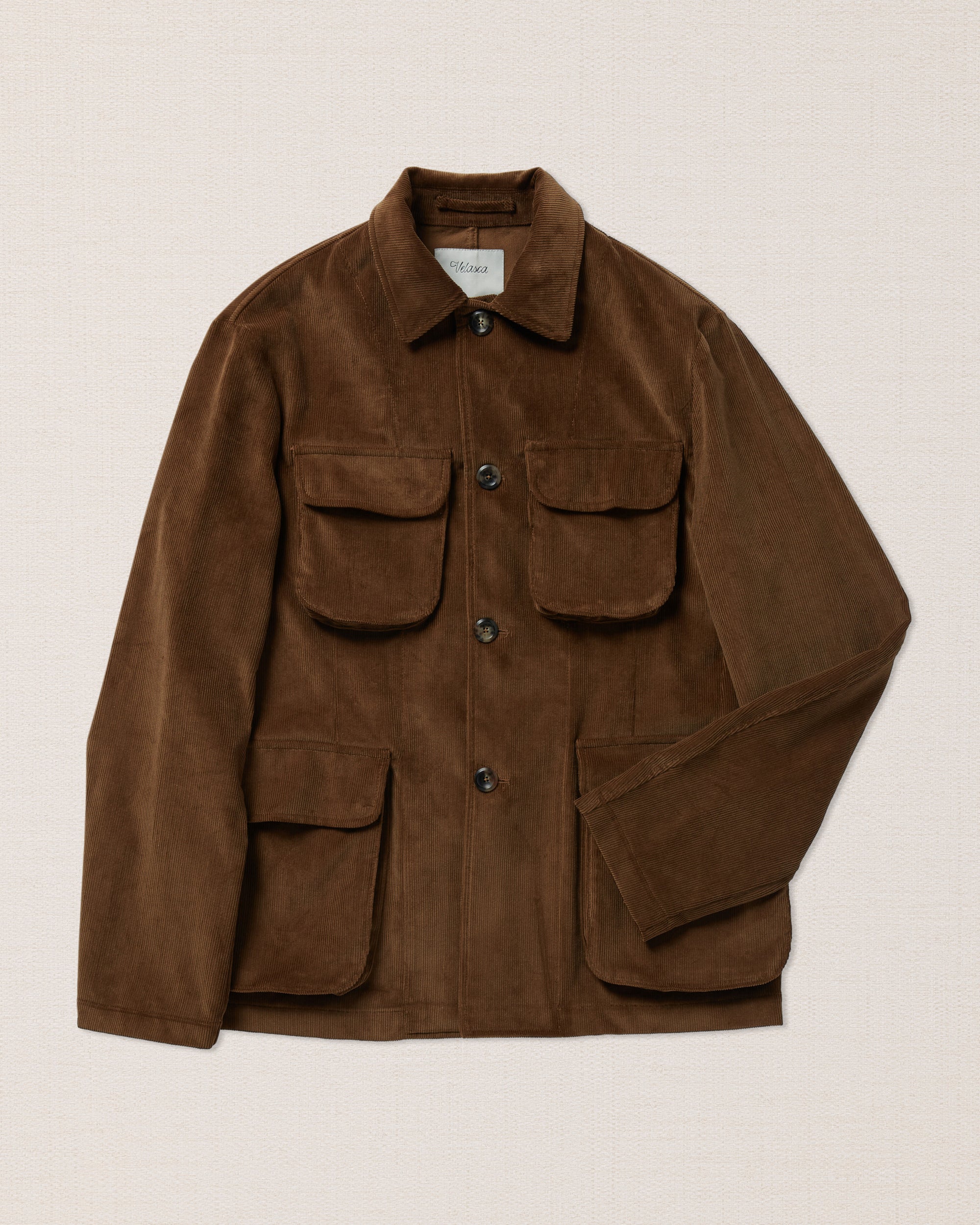 Brown corduroy warm Maremma jacket, Made in Italy | Velasca