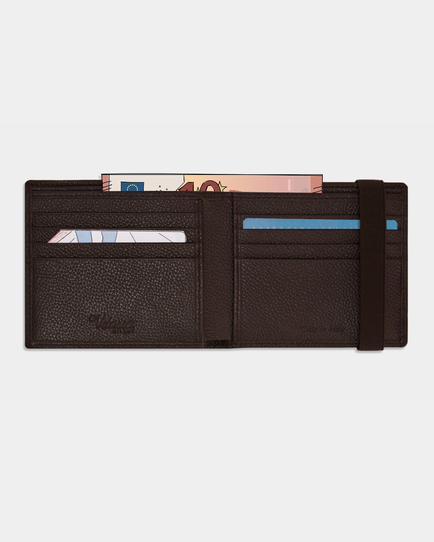 Burselin | Men's leather wallet with elastic band | Velasca