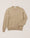 Our Beige melange super 100’s superfine wool Crecchio crewneck sweater - Picture 4 - Velasca