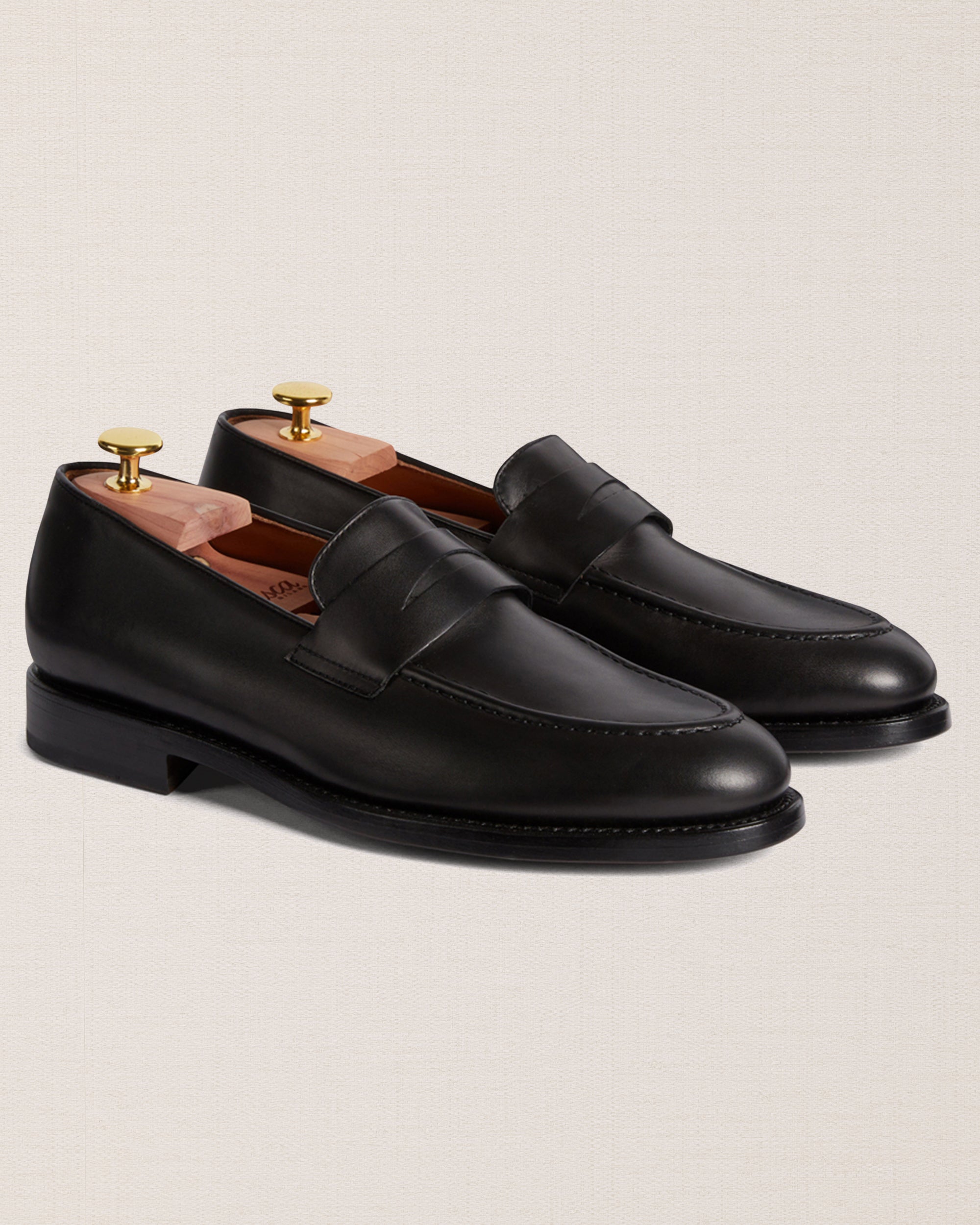 【oe】LEATHER FLAT LOAFERS(37) SayfuR Men's Loafers Shoes Solid Color Vegan Leather Penny Loafers