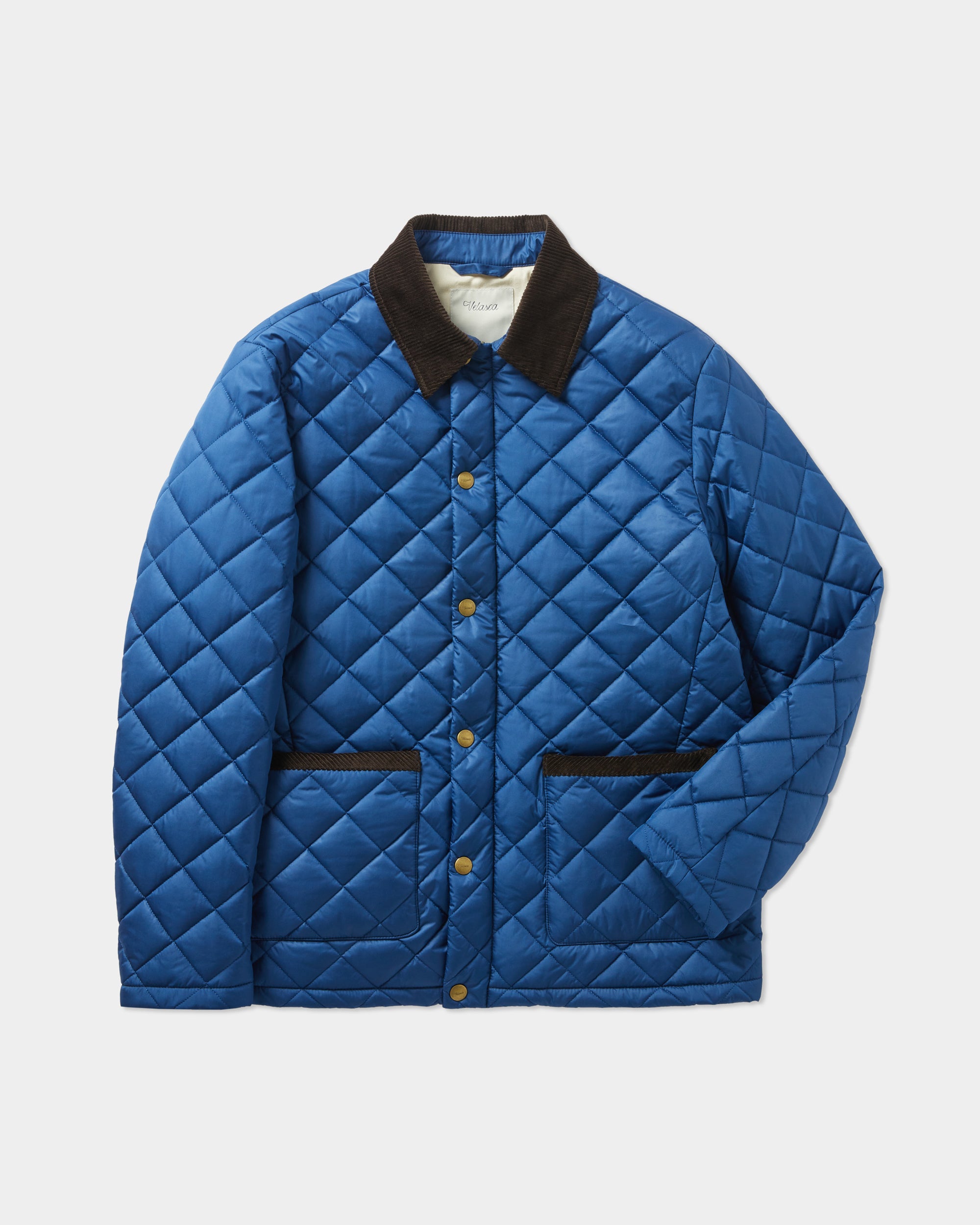 Quilted blue jacket outlet