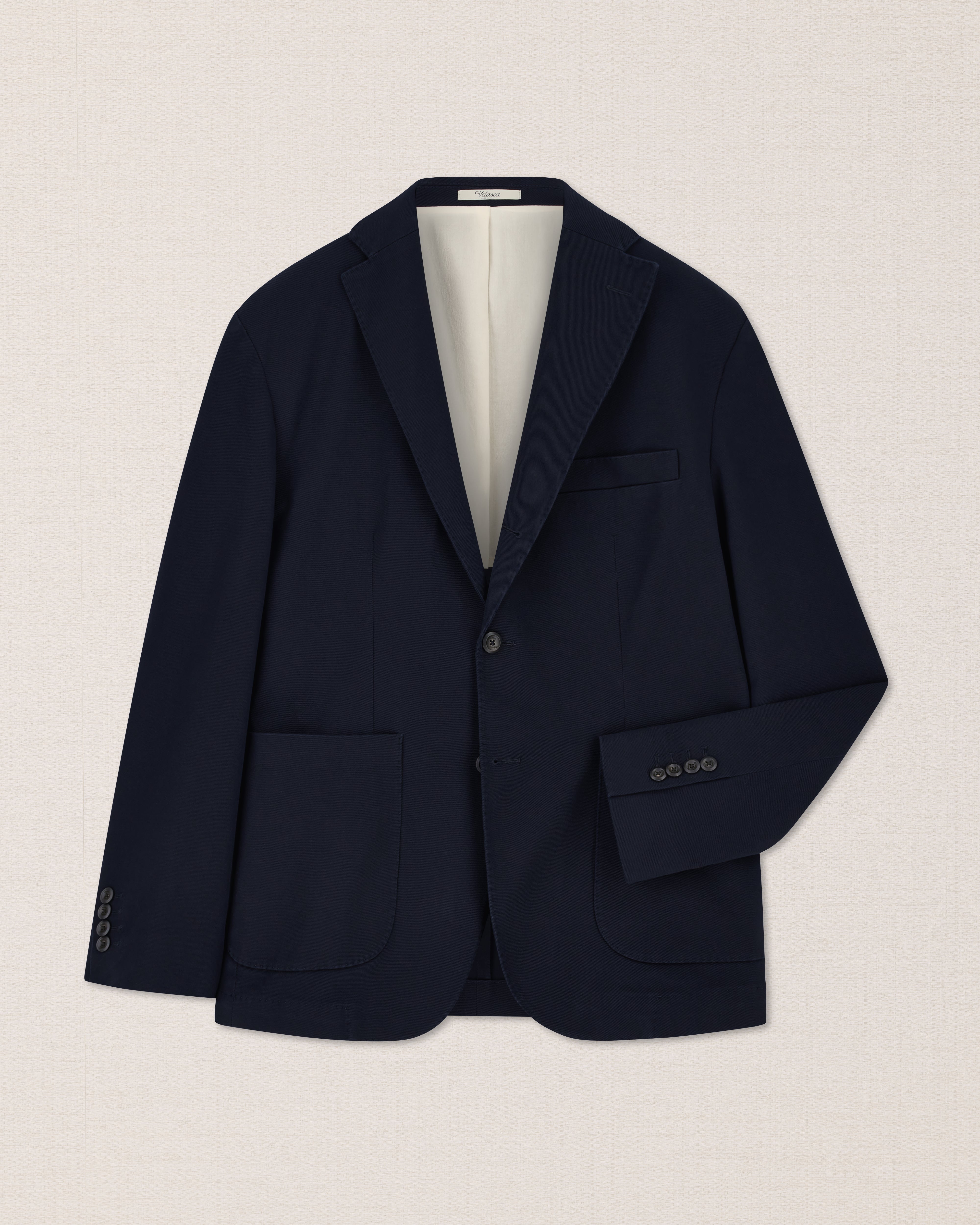 Blue cotton unstructured blazer, Made in Italy | Velasca