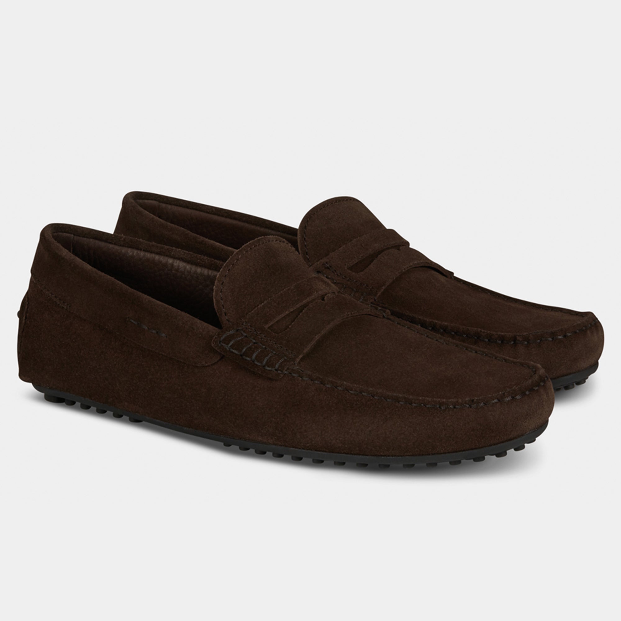 Studded sole Moccasins in suede leather for men Velasca