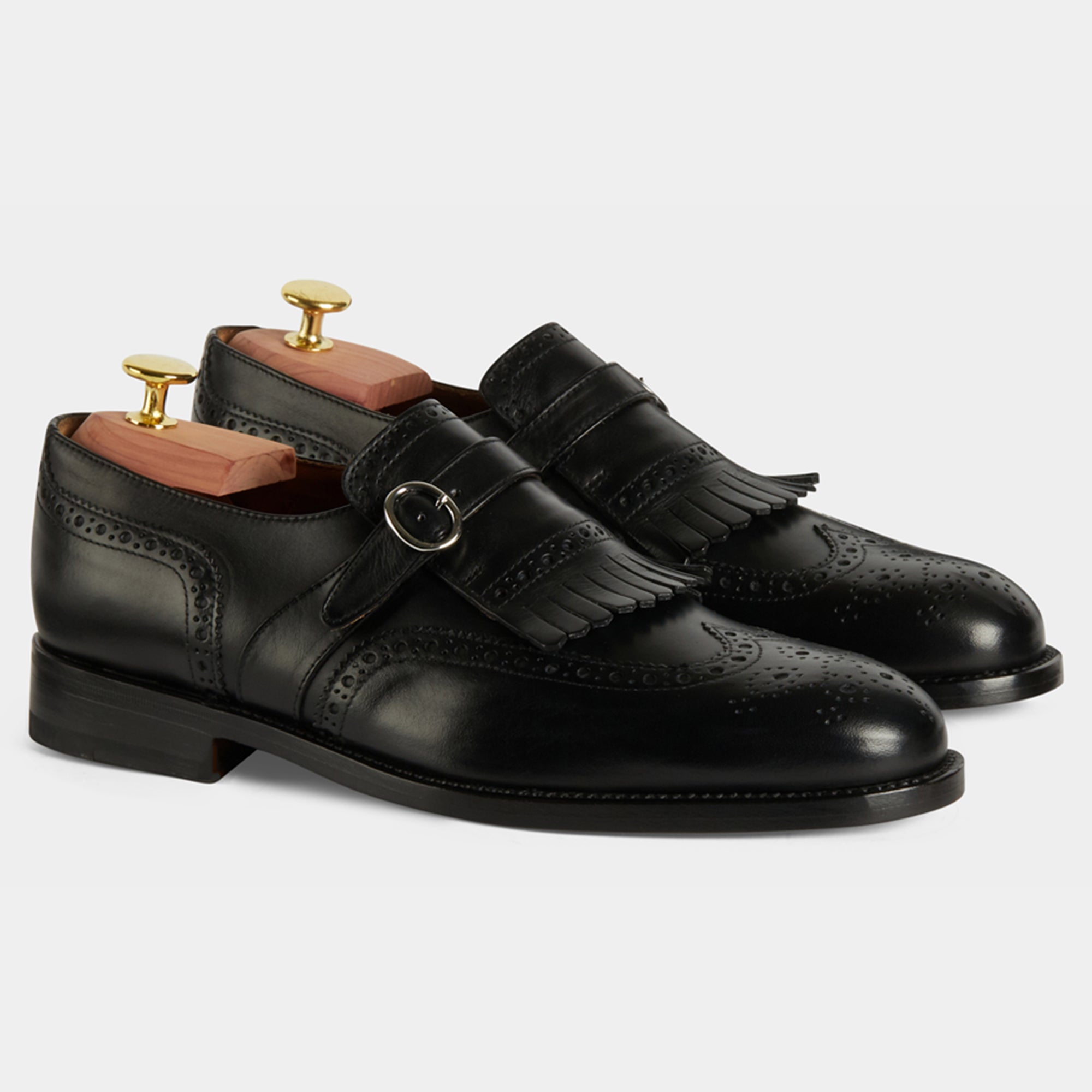 Men's Single Monk Strap shoes & same color Fringe | Velasca