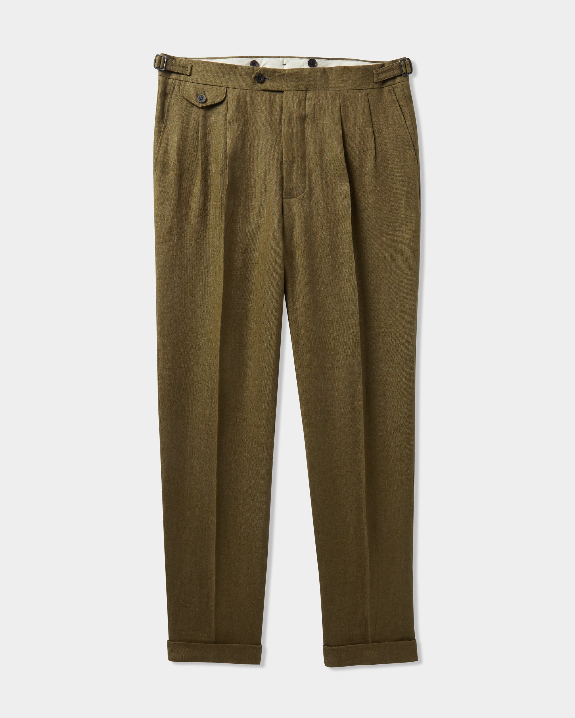Velasca | Men's olive green linen pants, made in Italy Velasca | Men's olive green linen pants, made in Italy