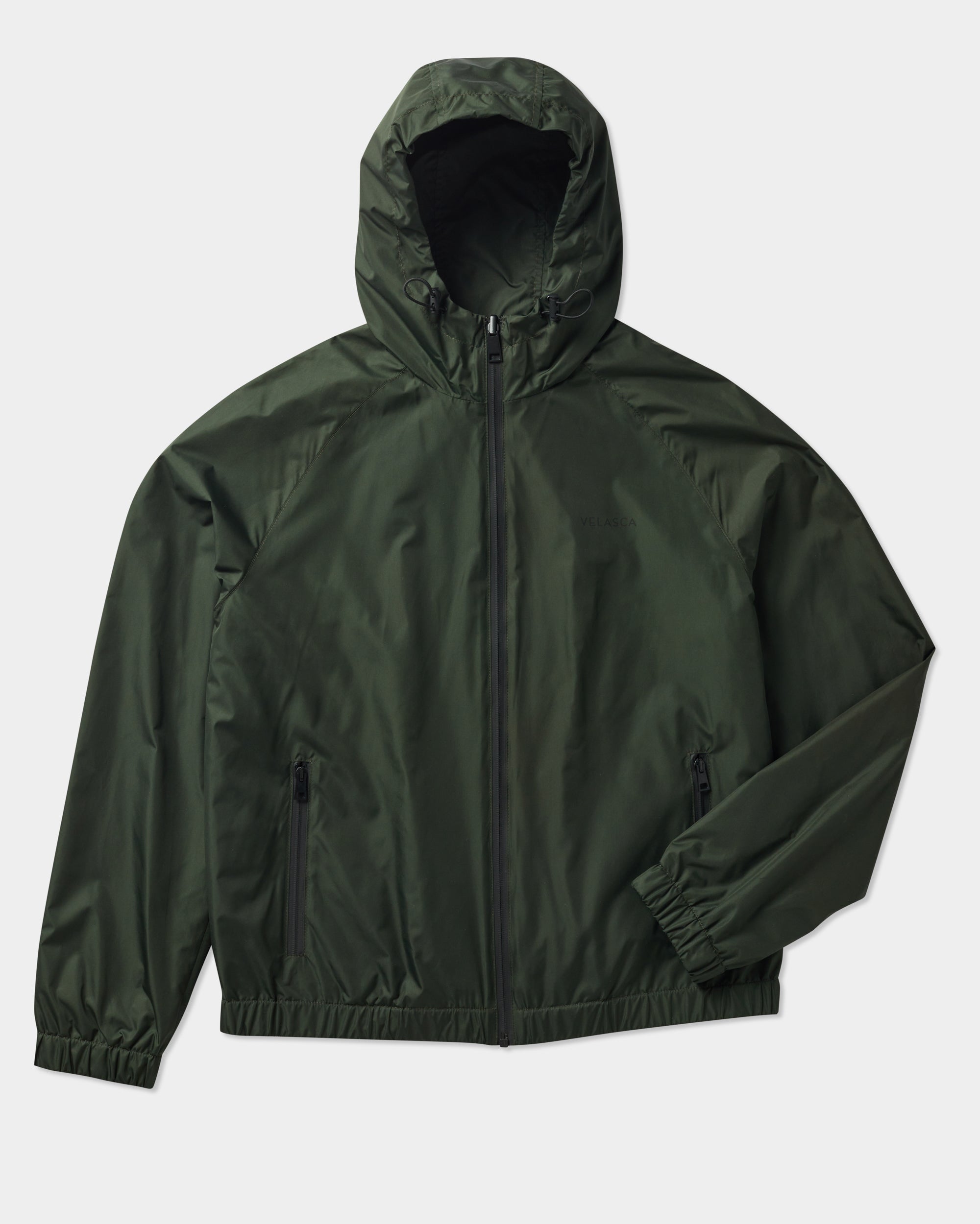 Velasca Dark green raincoat with hood entirely Made in Italy