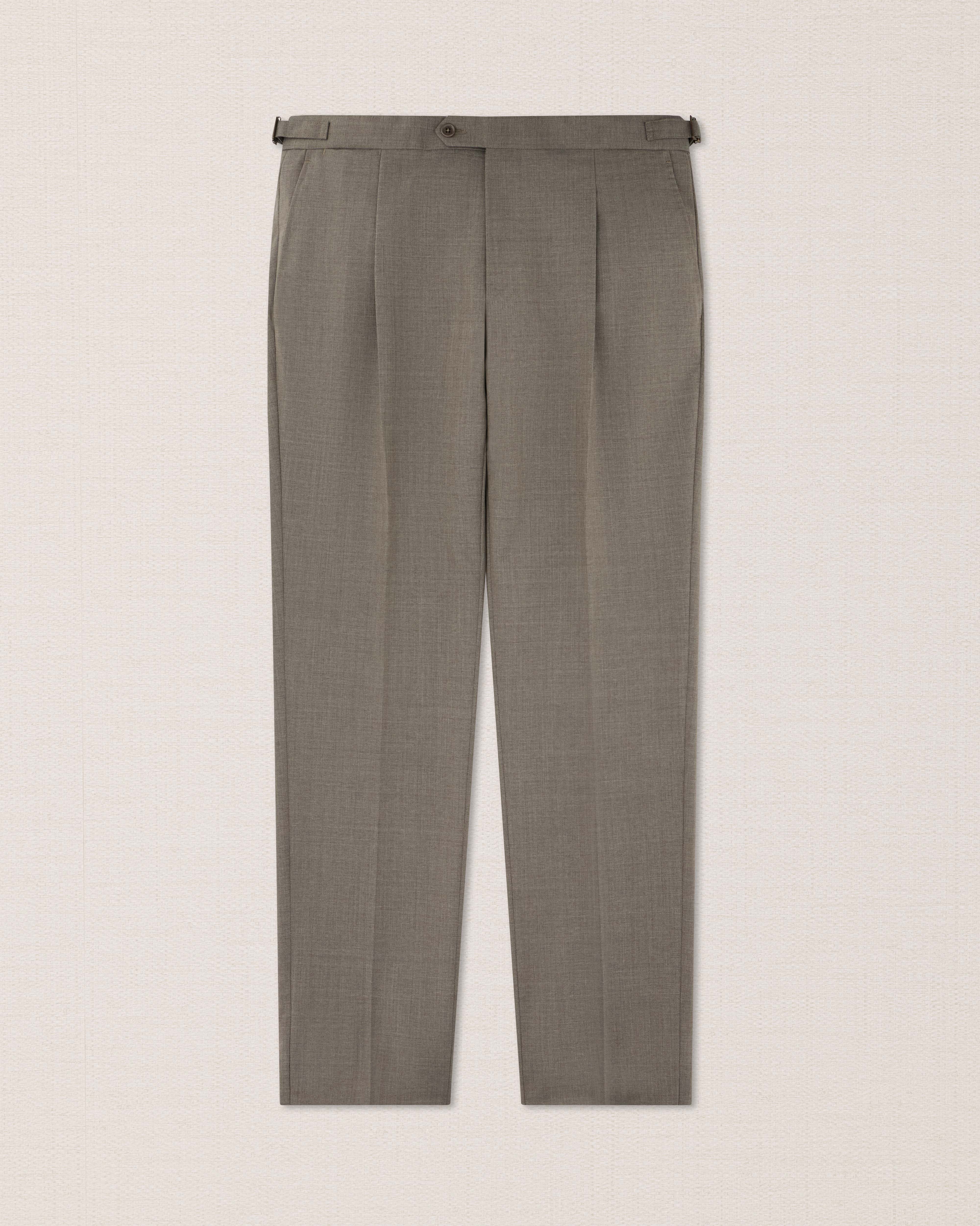 Men's classic grey tropical wool trousers | Velasca