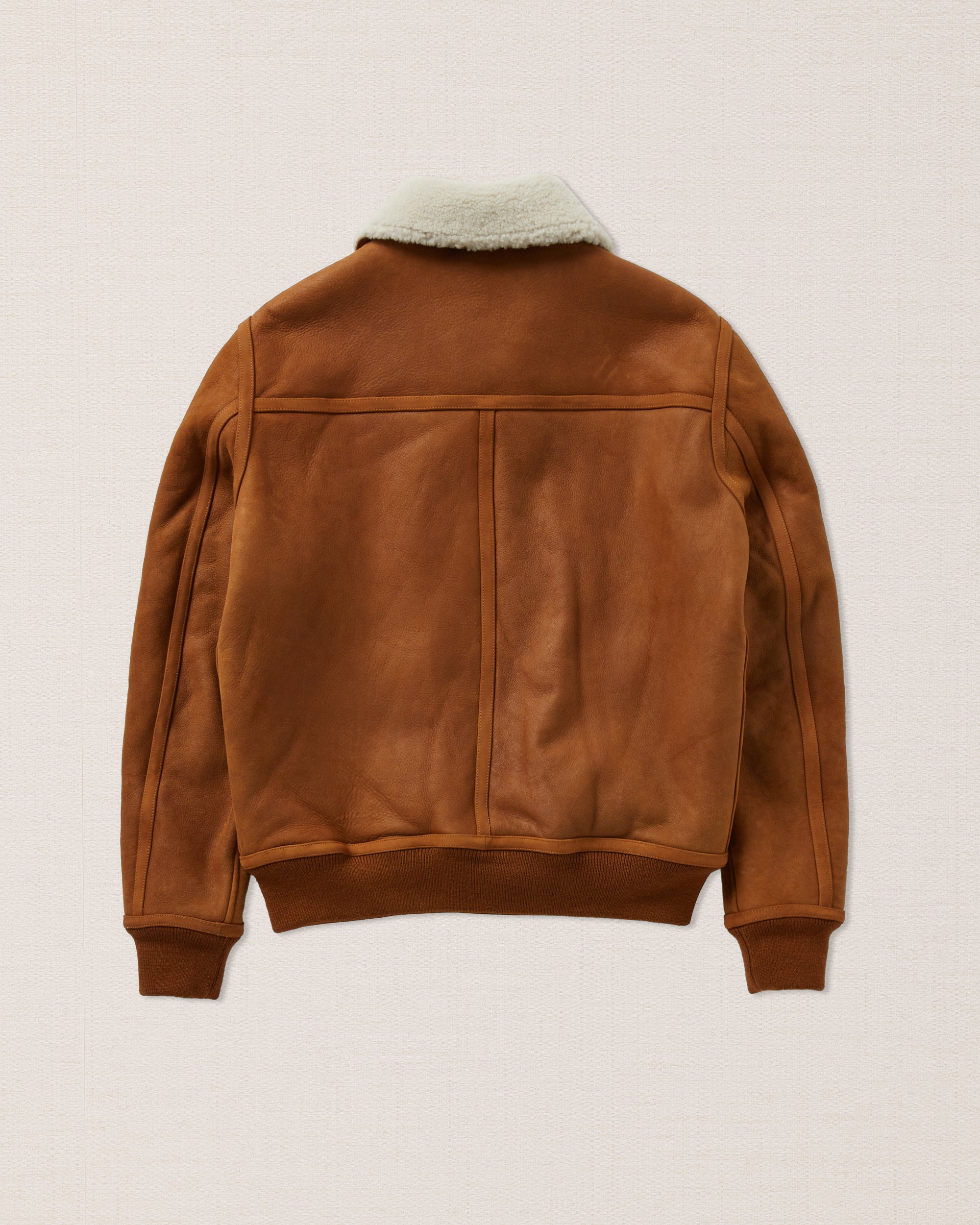 Light shearling leather men