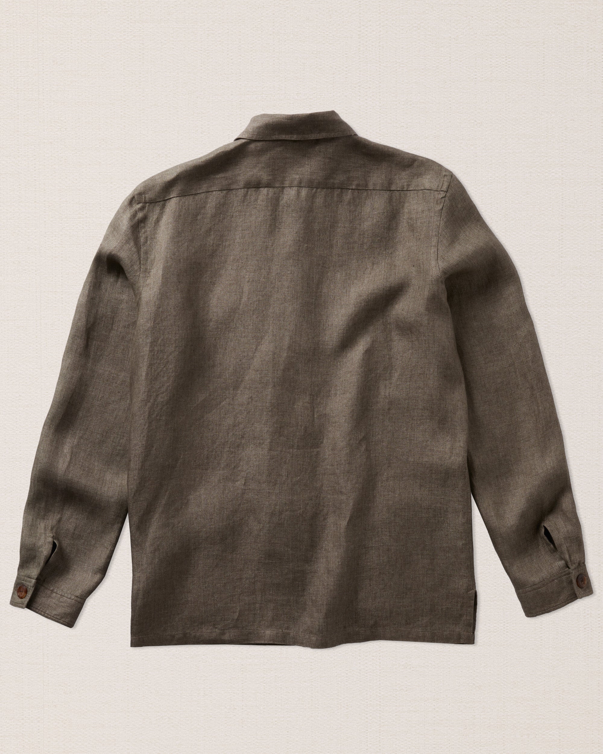 Green linen safari shirt, Made in Italy | Velasca