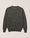 Our Dark gray melange 100% merino wool Follina crewneck sweater - Picture 5 - Velasca