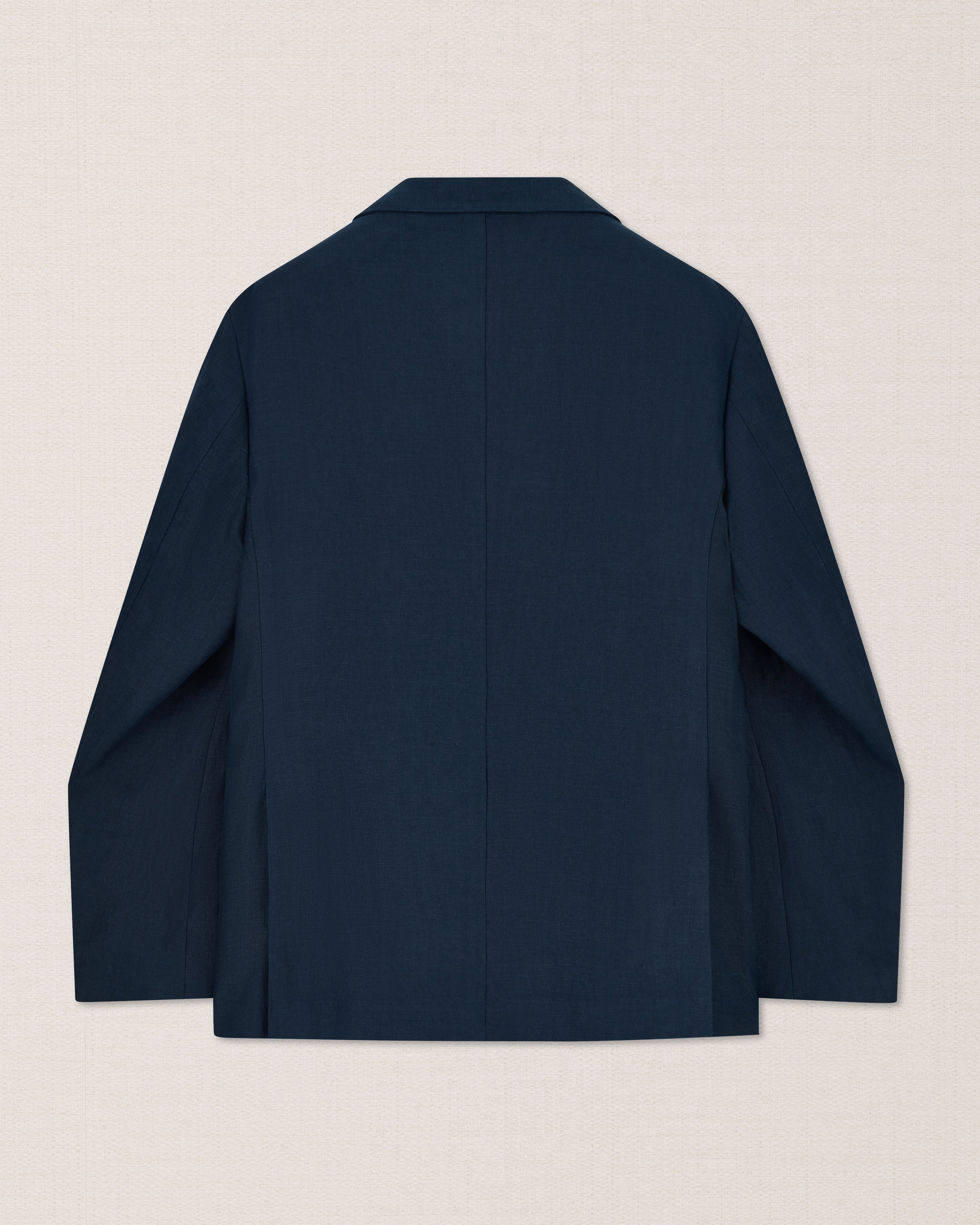 Blue linen double-breasted jacket, Made in Italy | Velasca