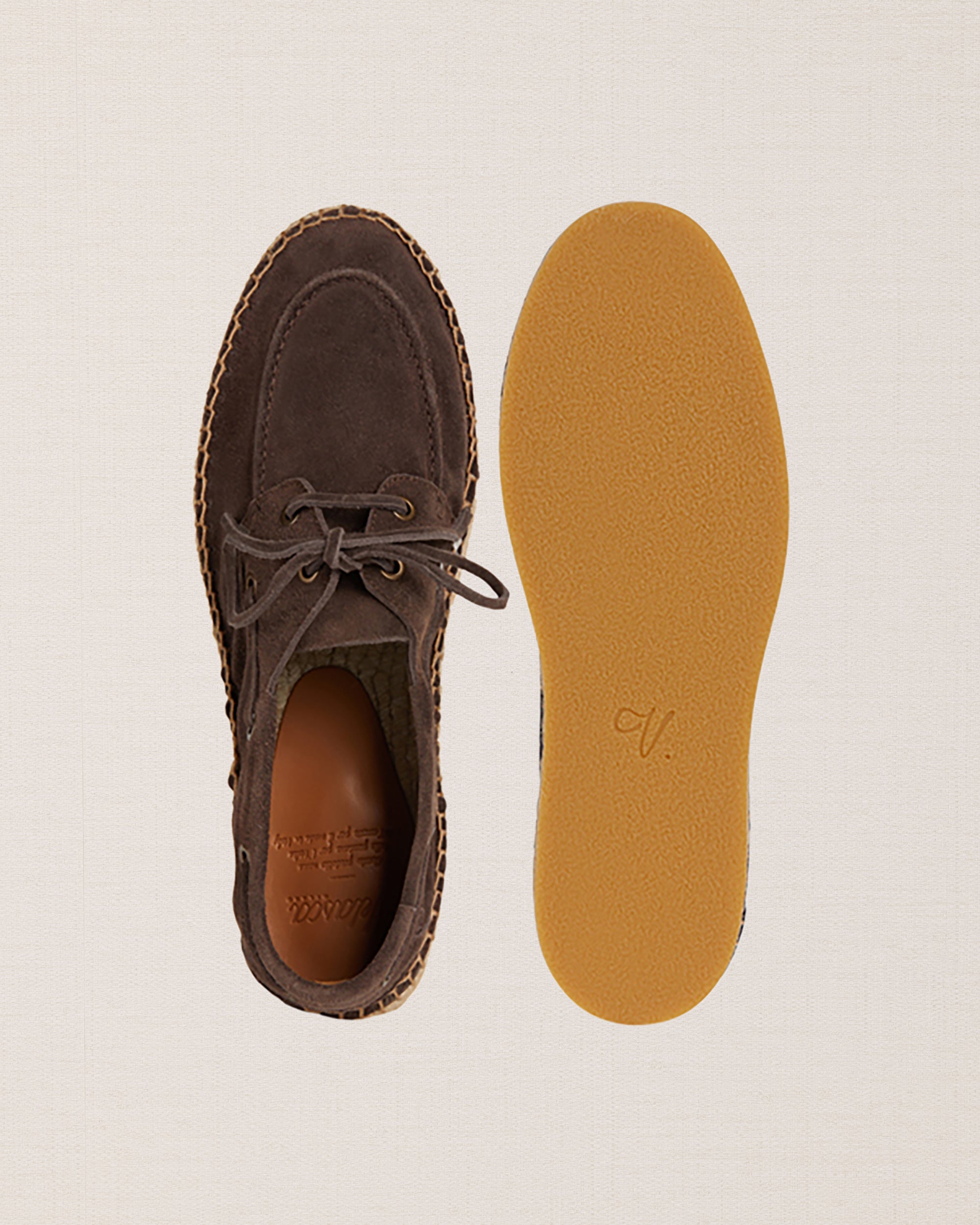 Men's suede espadrilles with laces | Velasca