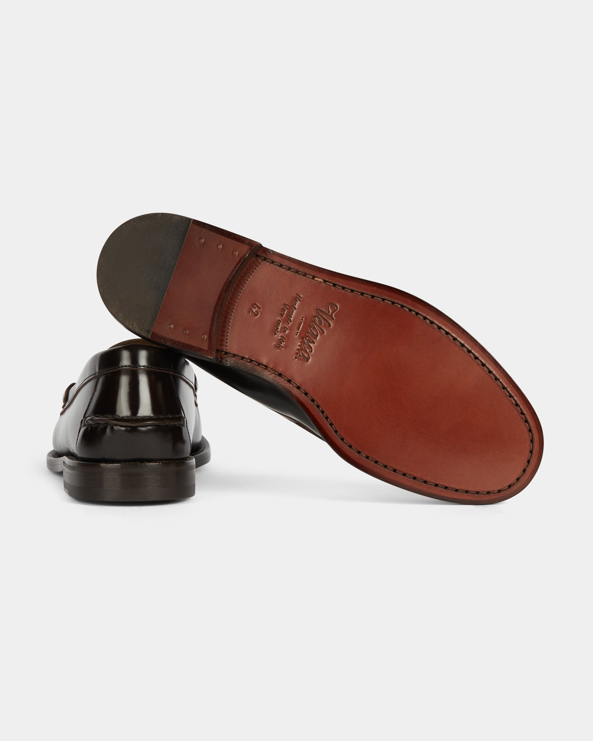 Velasca | Dark brown leather loafers, 100% Made in Italy
