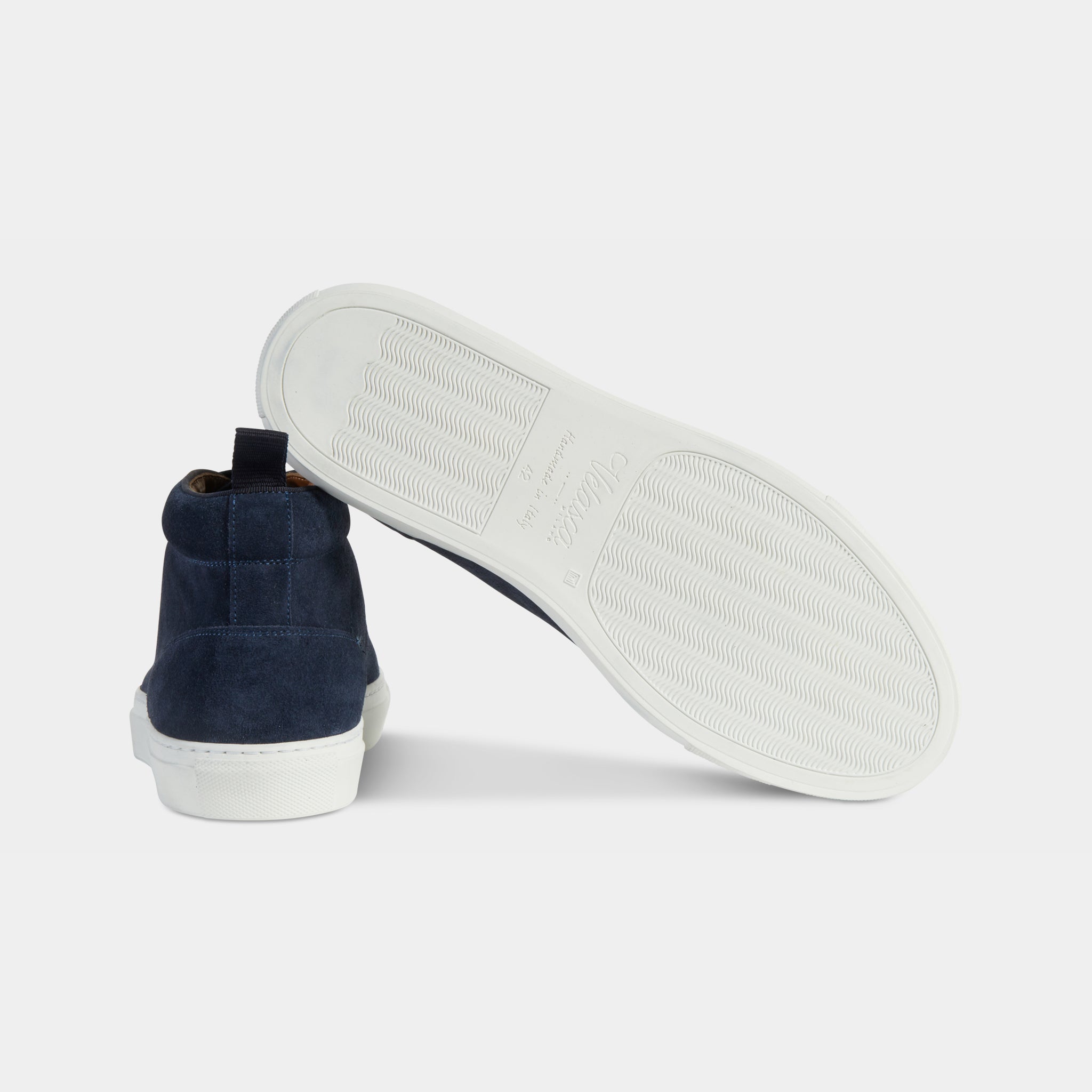 Men's blue suede leather high Sneakers | Velasca Men's blue suede leather high Sneakers | Velasca