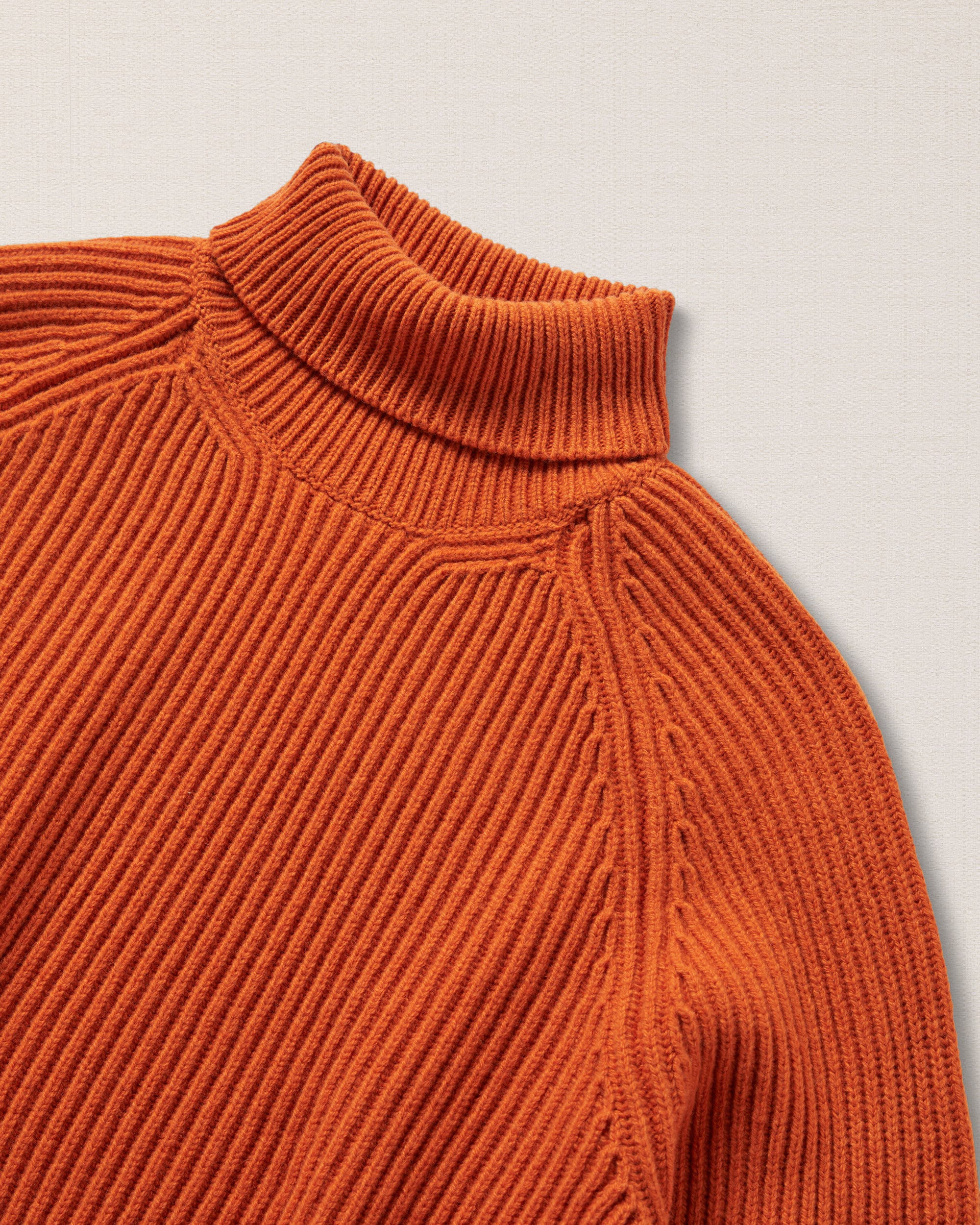 Orange merino wool turtleneck, Made in Italy | Velasca