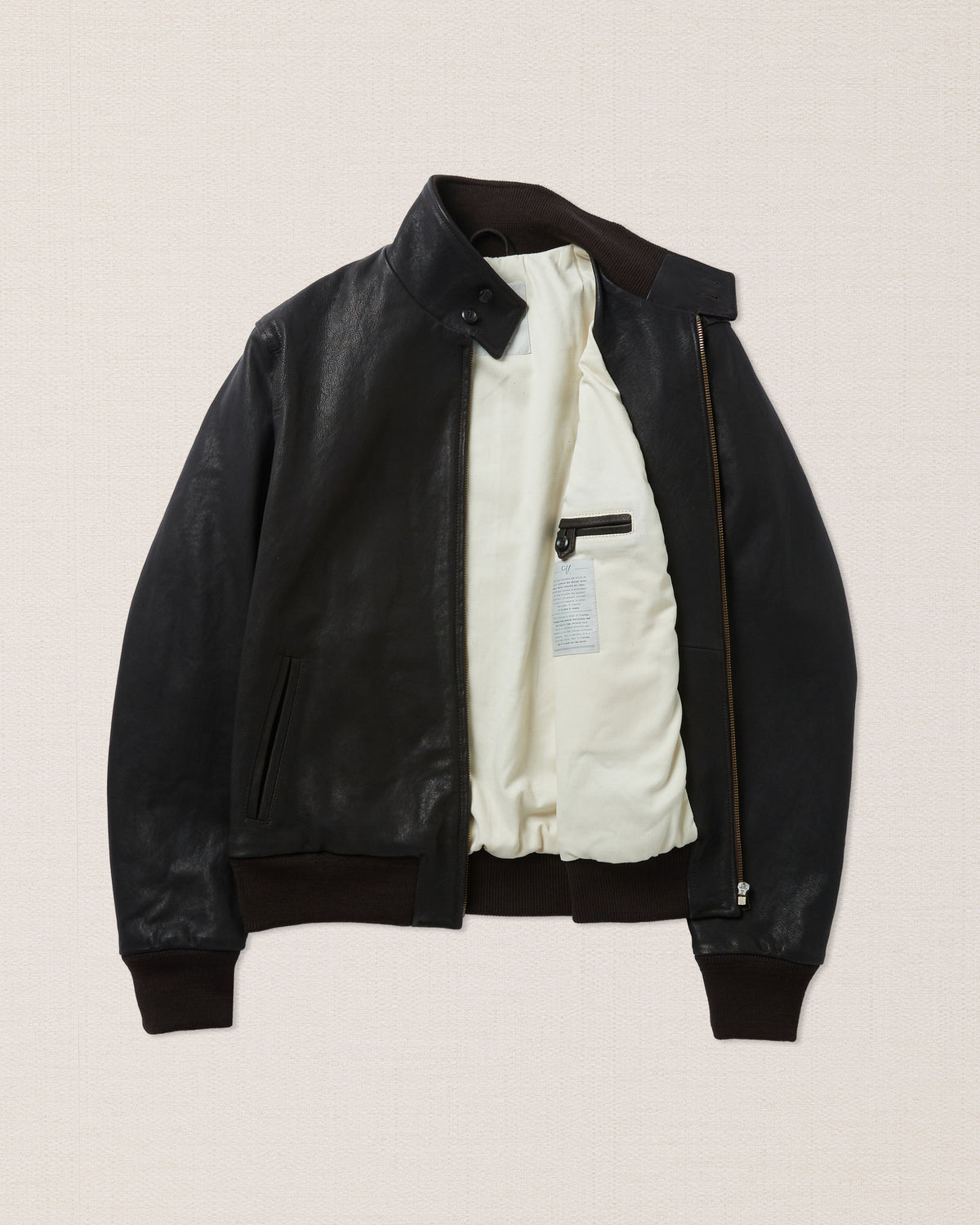 Velasca | Dark brown leather bomber jacket, Made in Italy