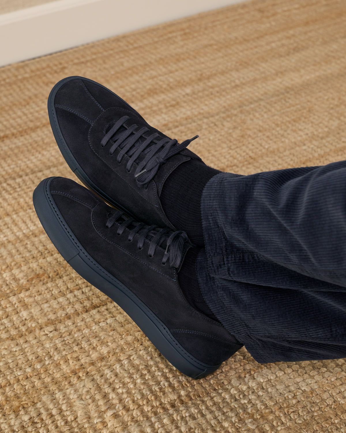 Men's blue suede sneakers, Made in Italy | Velasca