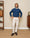 Our Inky blue 100% cashmere Vigoleno crewneck sweater - Picture 7 - Velasca