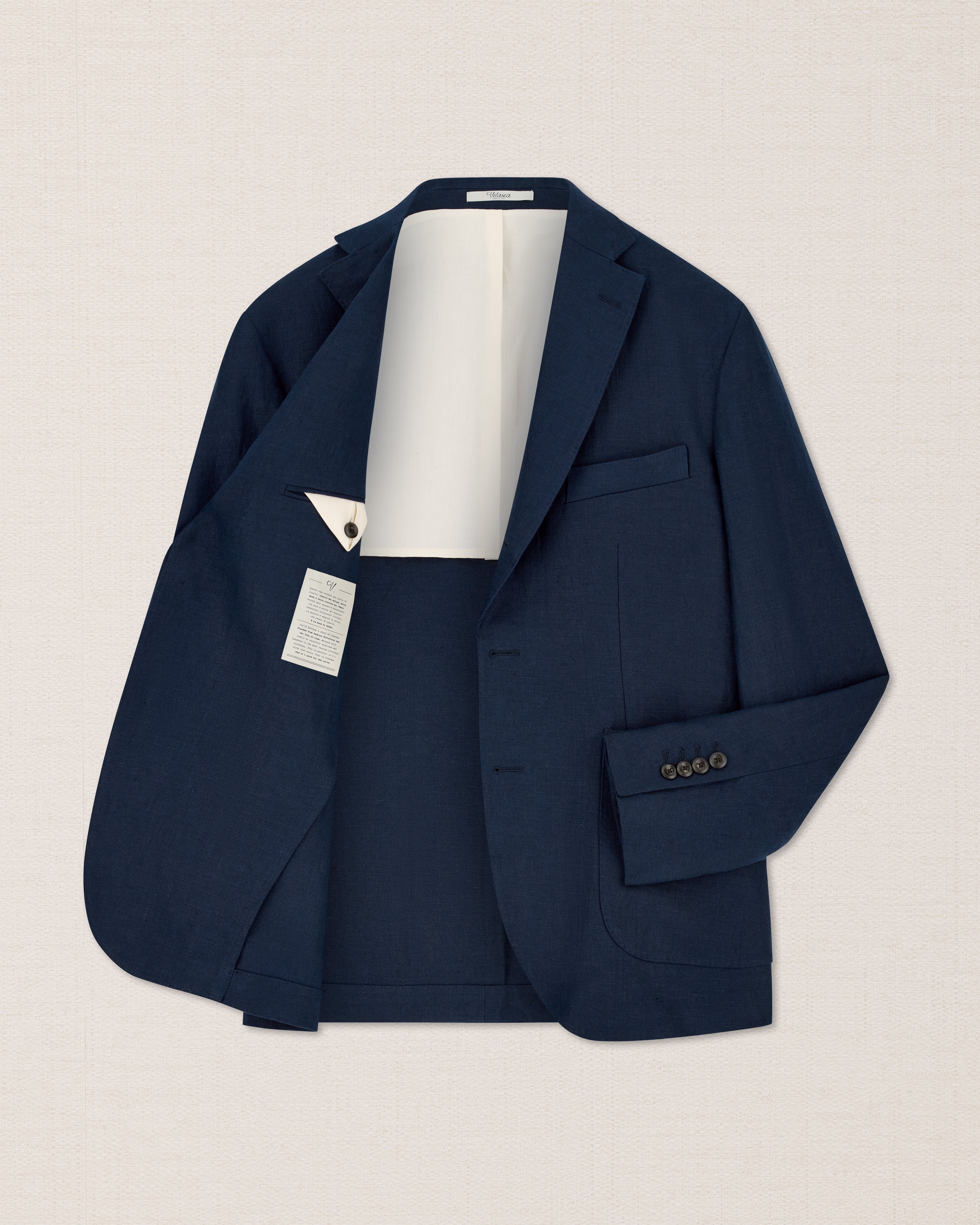 Blue Irish linen casual blazer, Made in Italy | Velasca
