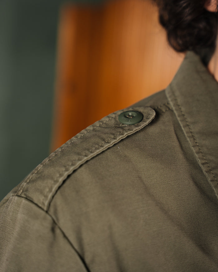 Green cotton field jacket for men, Made in Italy | Velasca
