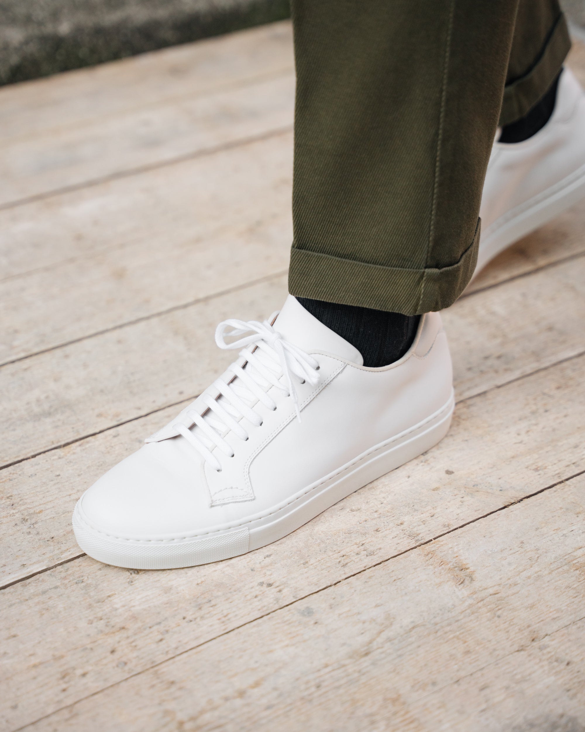 Italian white leather sneakers sales