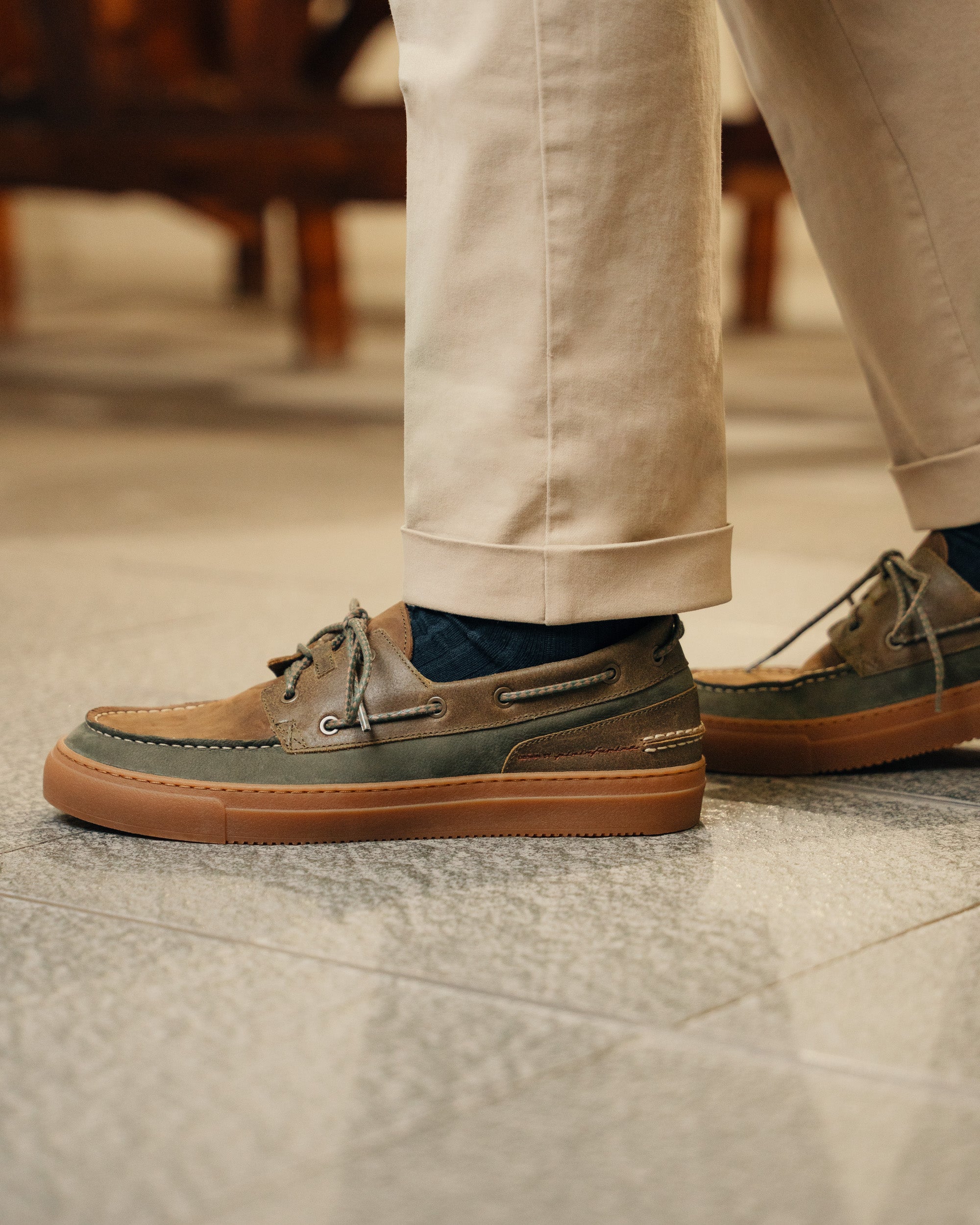 Velasca & Pininfarina | Handcrafted nubuck green leather shoes