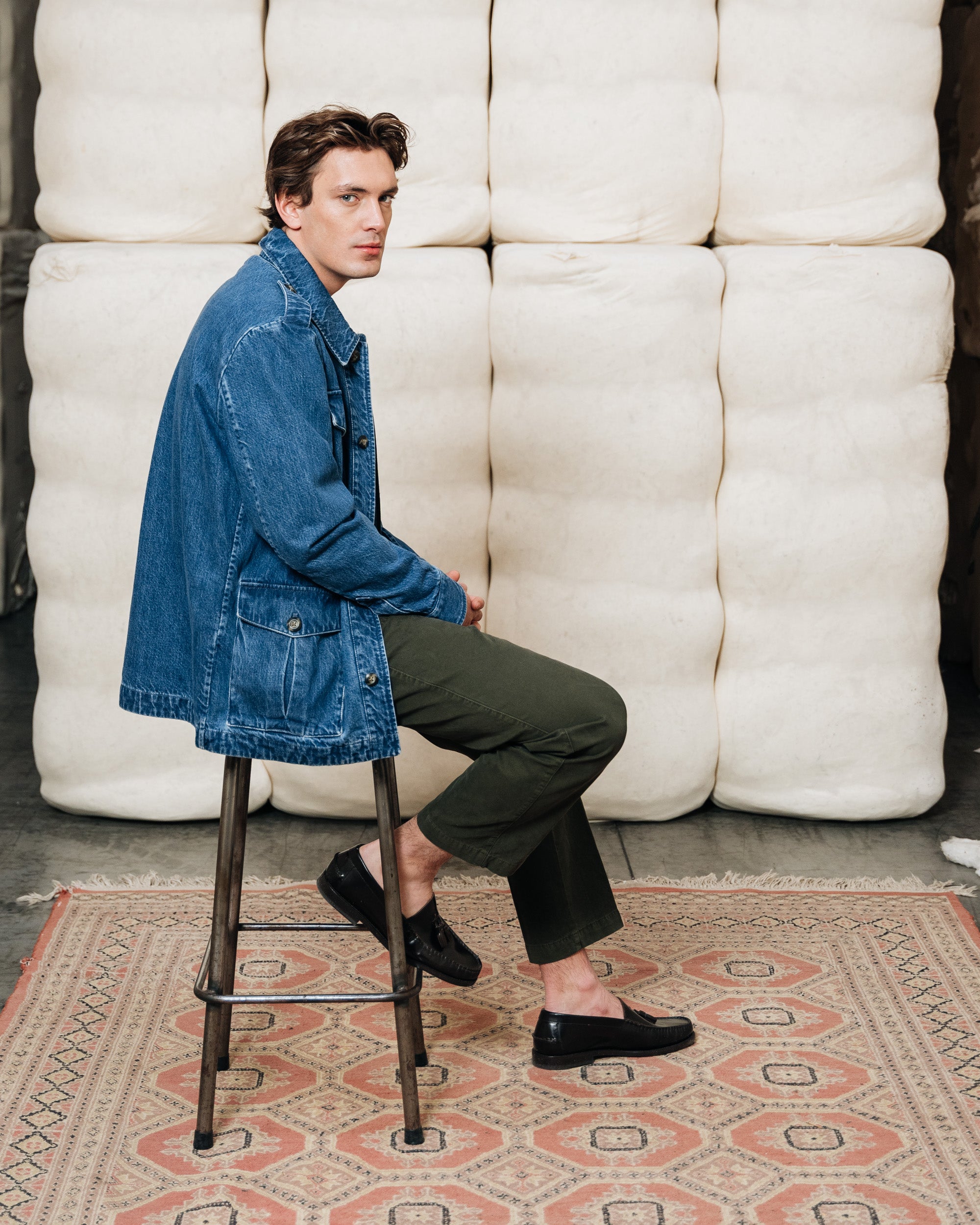 Medium wash Candiani denim jacket, Made in Italy | Velasca