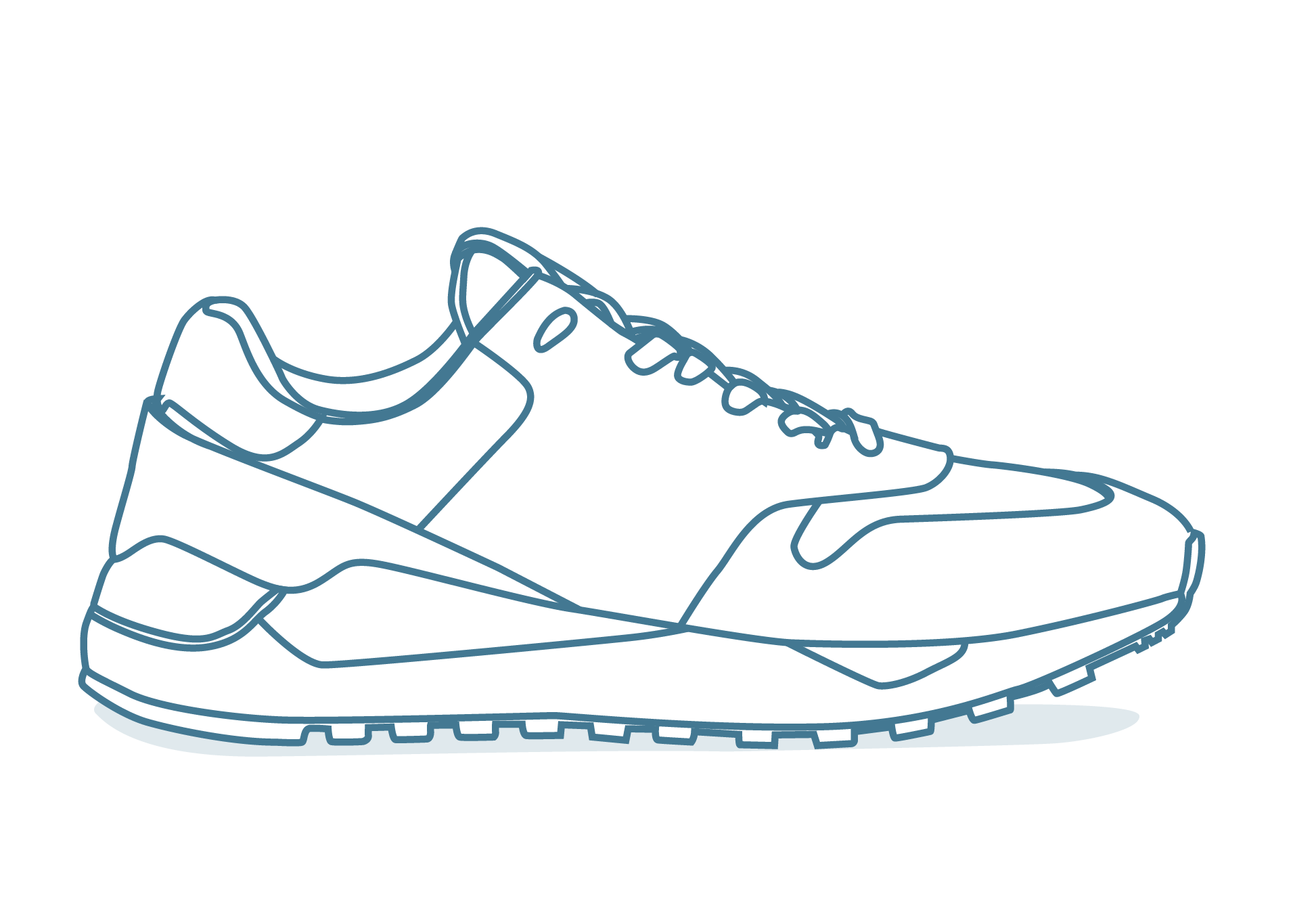 Men's blue leather Running shoes | Velasca