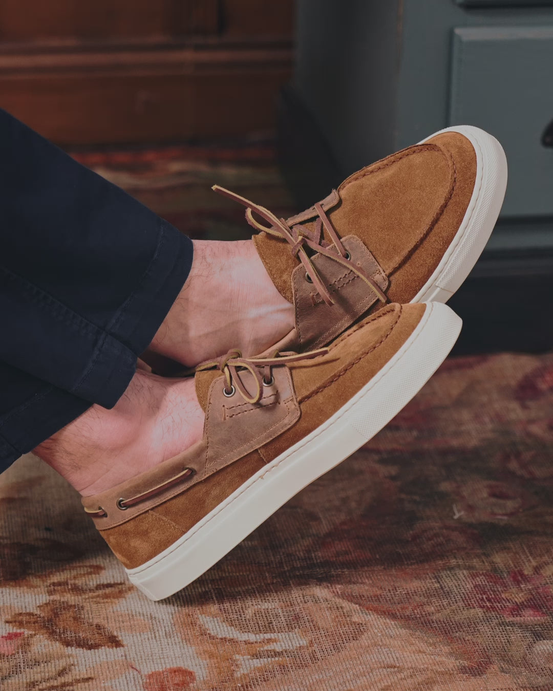Velasca | Artisanal brown boat shoes with a sneaker-style sole