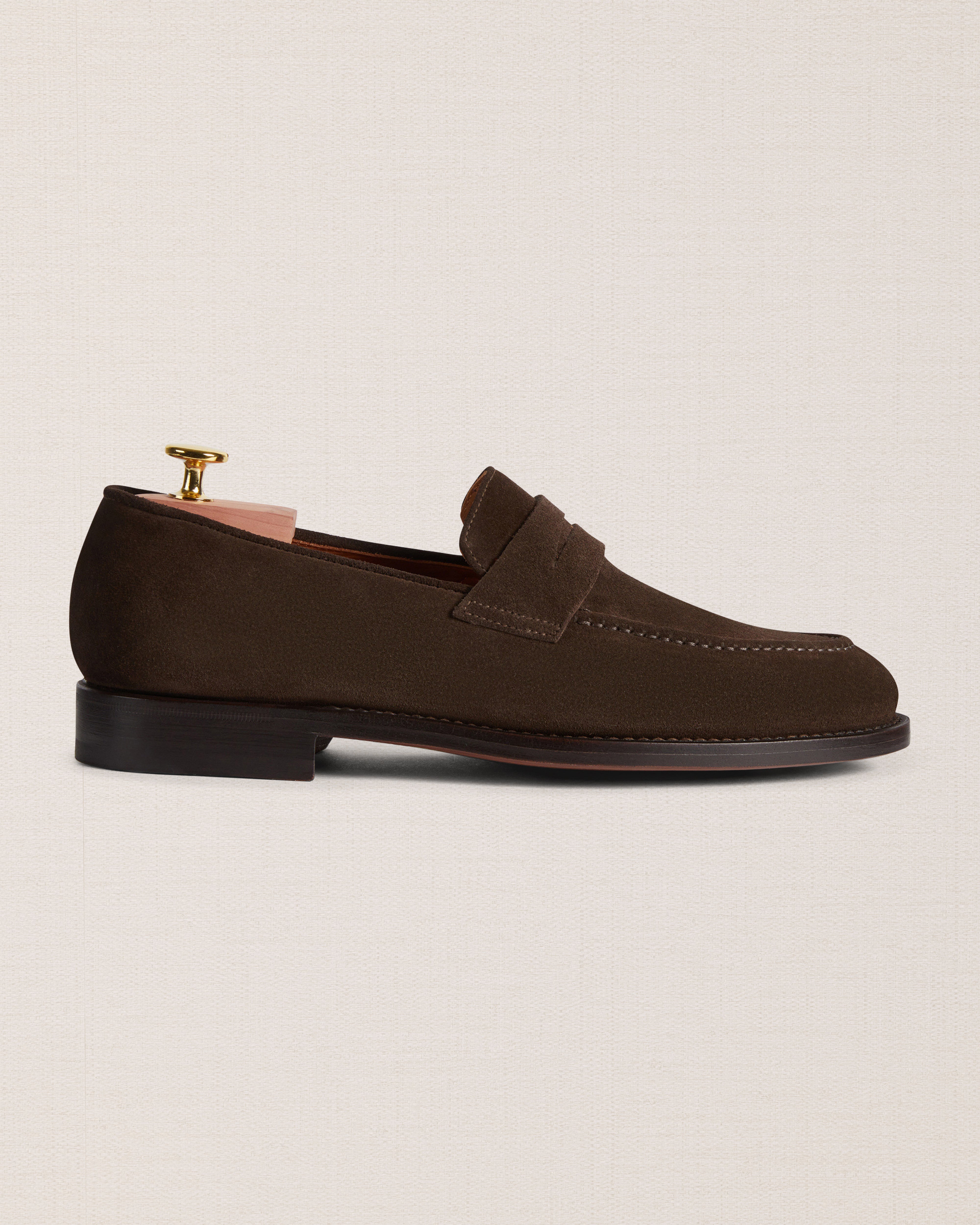 Men's dark brown leather Penny Loafers